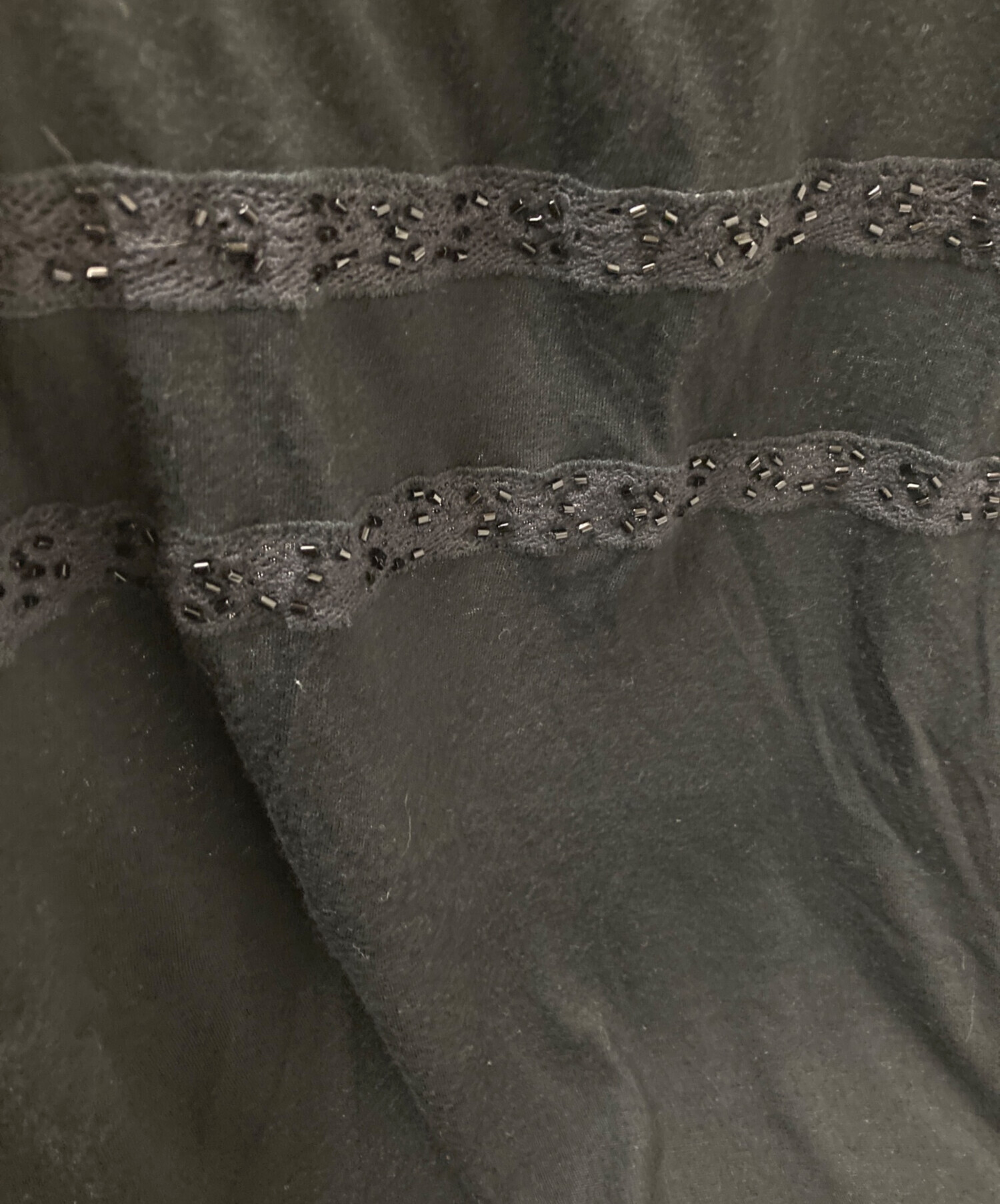 中古・古着通販】VALENTINO (ヴァレンティノ) ビーズ装飾レース切替 