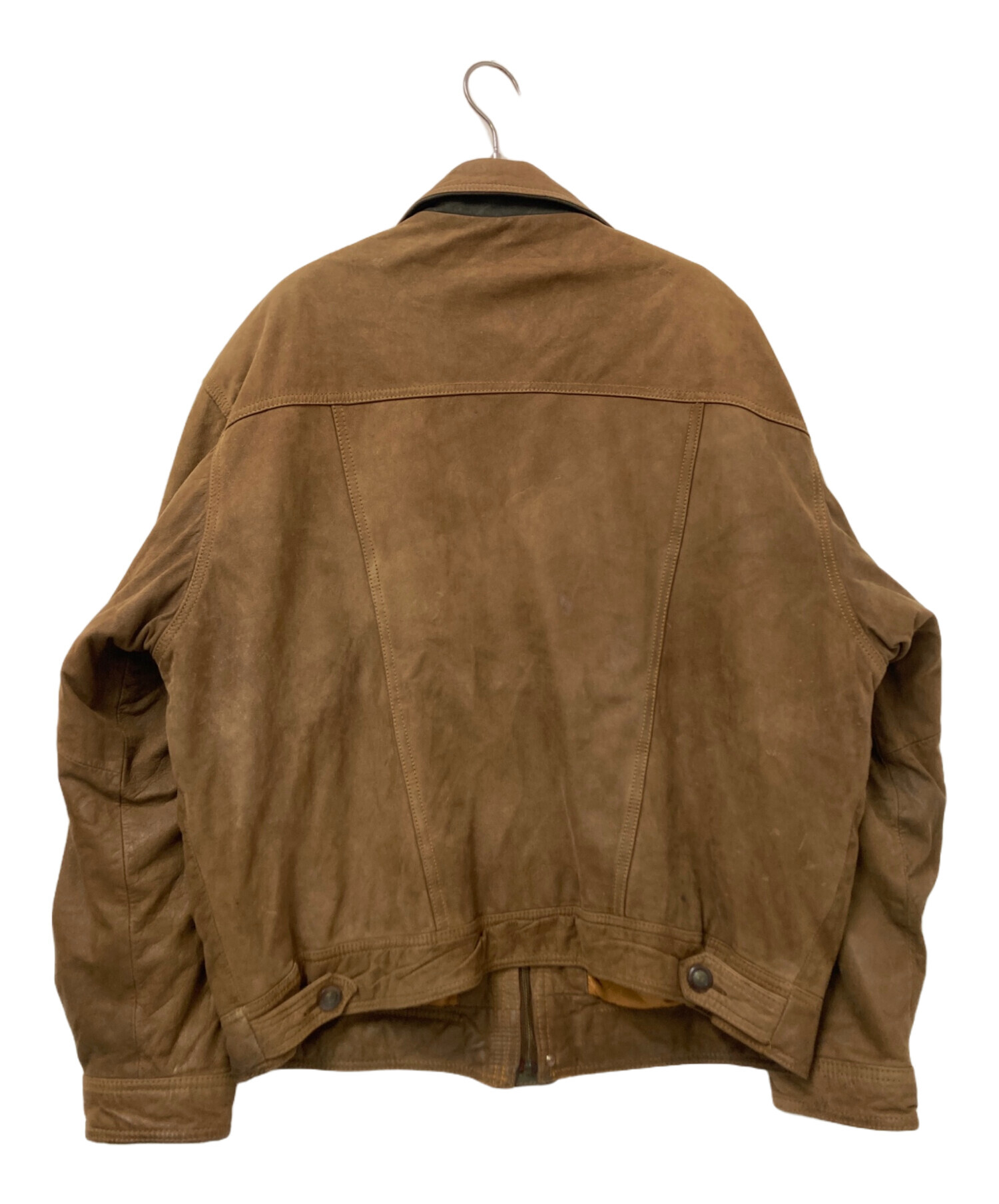 中古・古着通販】LEVI'S (リーバイス) レザーブルゾン ベージュ サイズ
