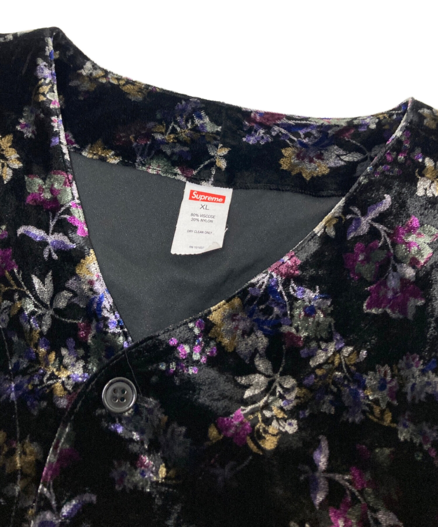 中古・古着通販】SUPREME (シュプリーム) Floral Velour Baseball
