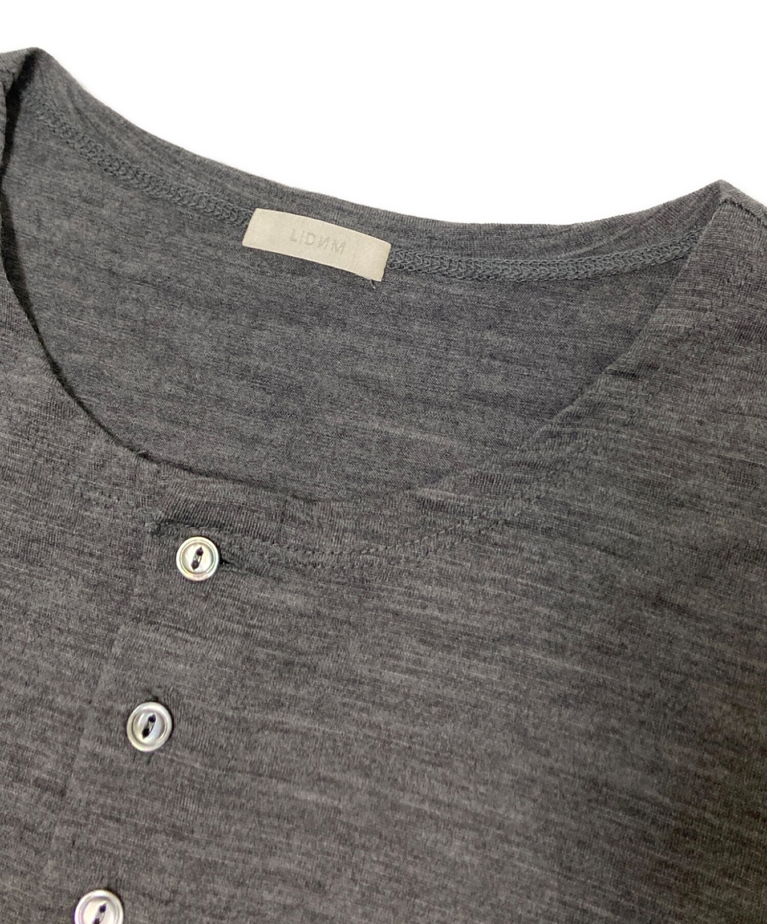 中古・古着通販】LIDnM (リドム) Wool Jersey Henley グレー サイズ:M
