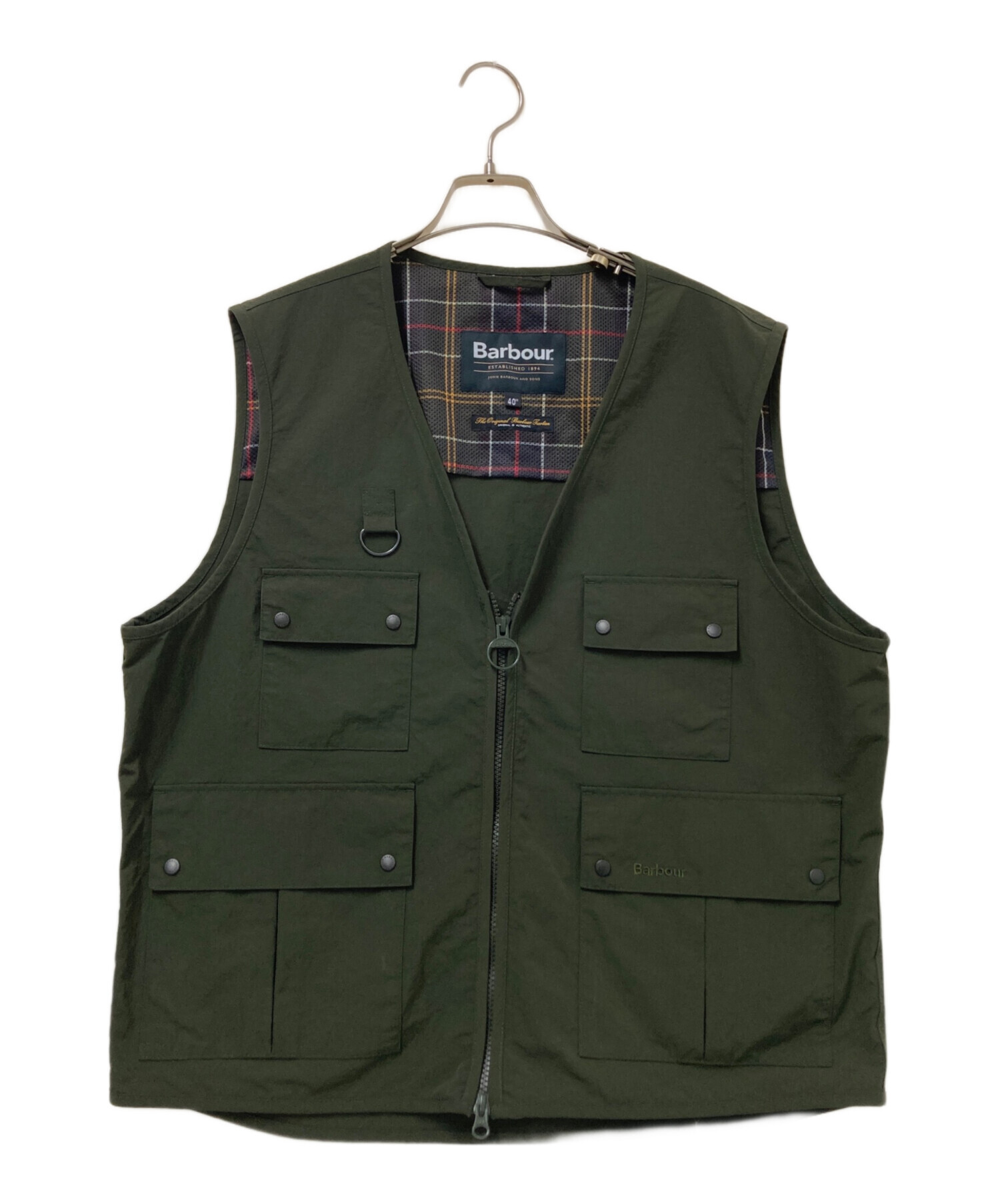Barbour ベスト サイズ40 オリーブグリーン 中古・古着通販】Barbour (バブアー) フィッシング ベスト オリーブ