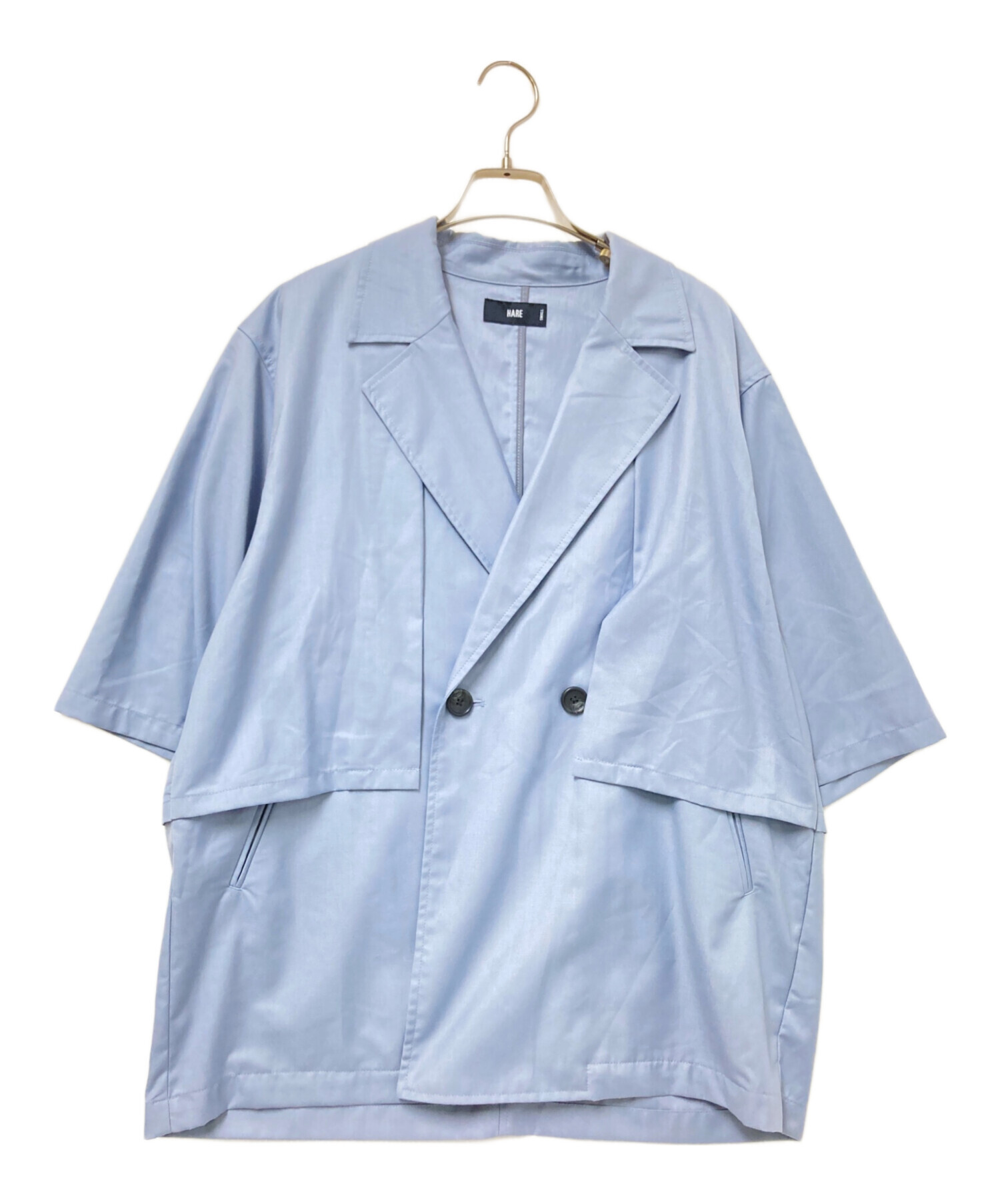 はりゅ出品です。 中古・古着通販】HARE (ハレ) S/Sダブルジャケット グレー サイズ:S