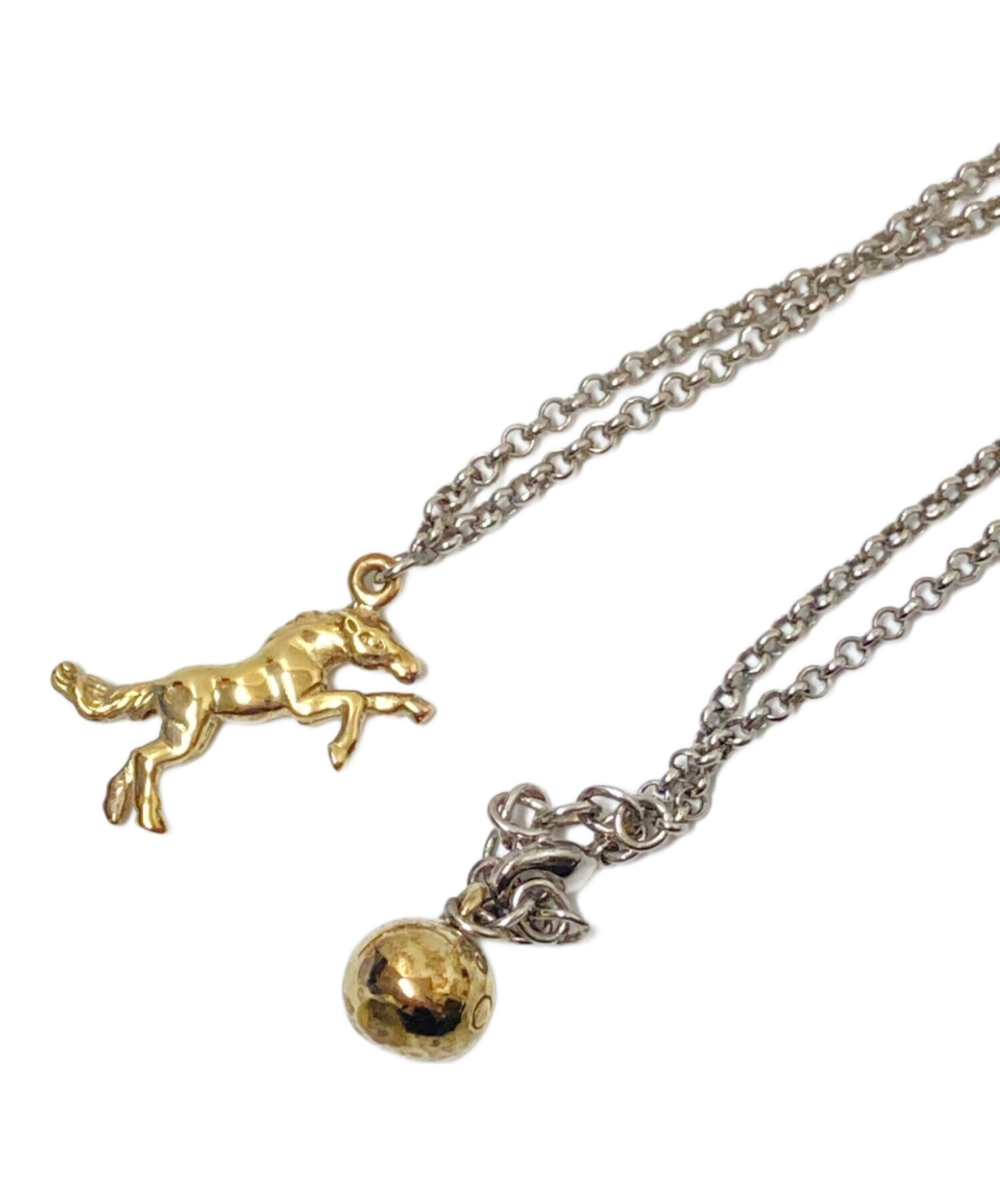 中古・古着通販】Chloe (クロエ) ホースチャームネックレス ゴールド