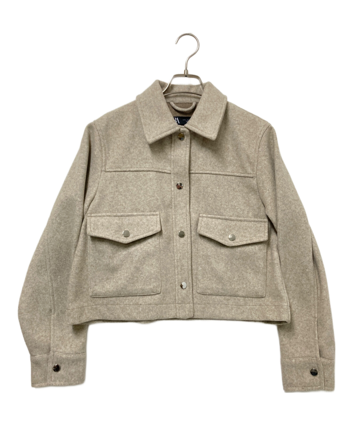 中古・古着通販】ZARA (ザラ) 短丈ジャケット ベージュ サイズ:US:S