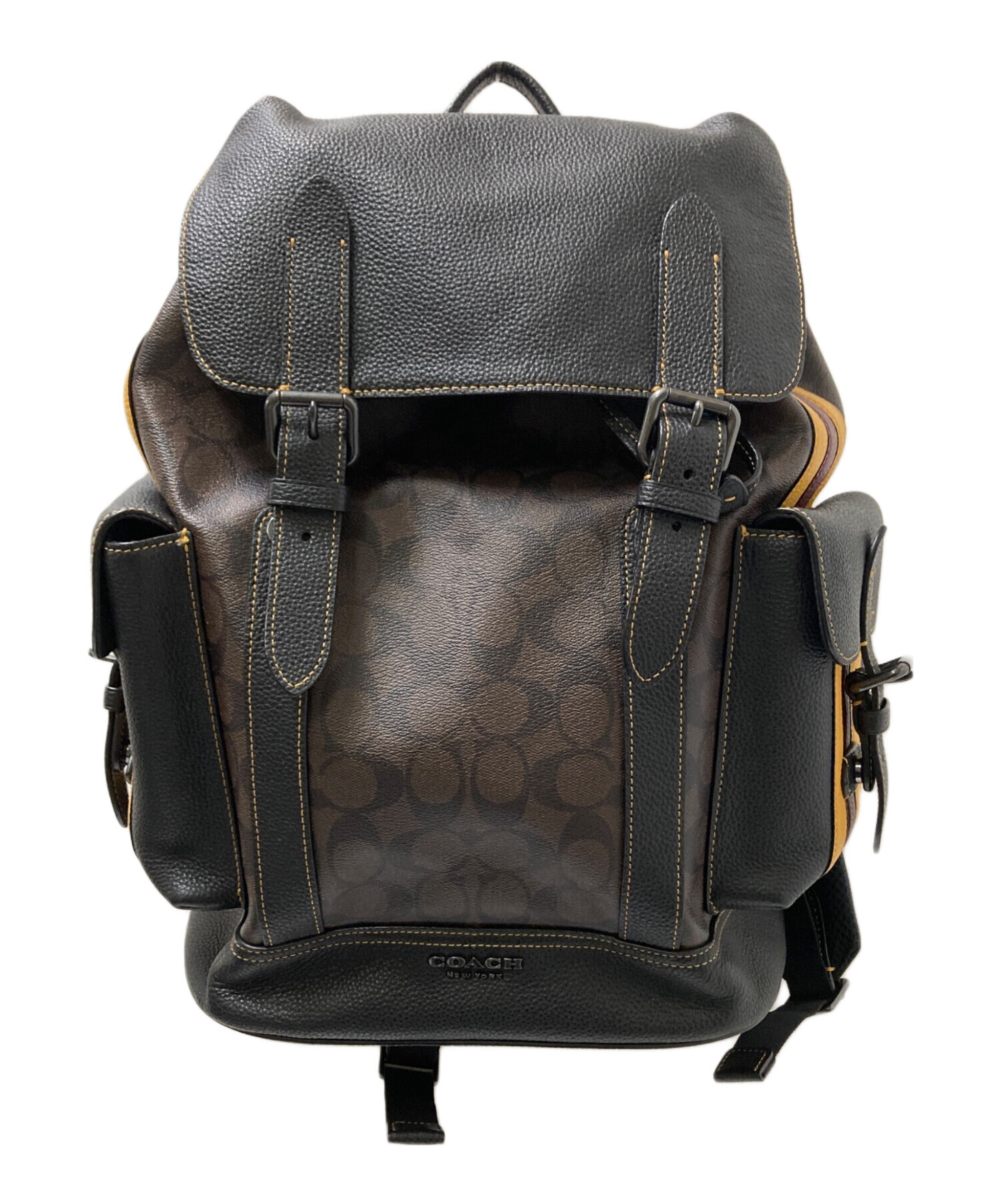 中古・古着通販】COACH (コーチ) シグネチャーバックパック ブラック