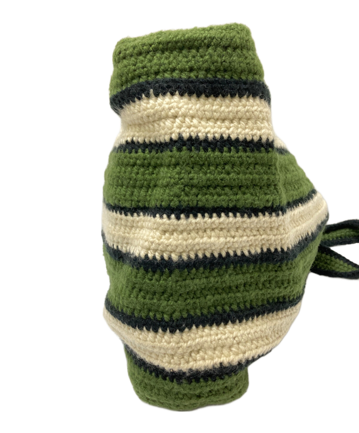 MARNI ノースリーブニット ウール シルク バックプリント イタリア製 38 中古・古着通販】MARNI (マルニ) マーケットニットバッグ グリーン