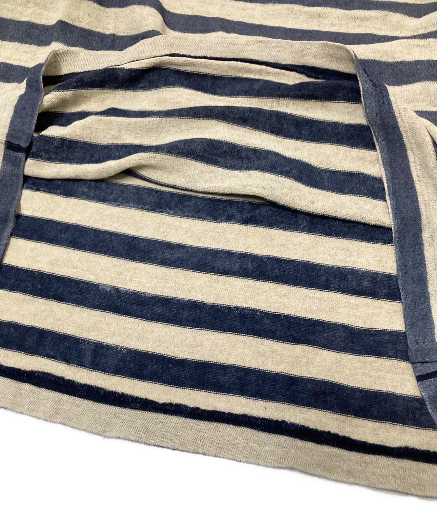 【サイズ3】ヨウジヤマモト POUR HOMME ボーダー カットソー ロンT 中古・古着通販】Yohji Yamamoto pour homme (ヨウジヤマモト