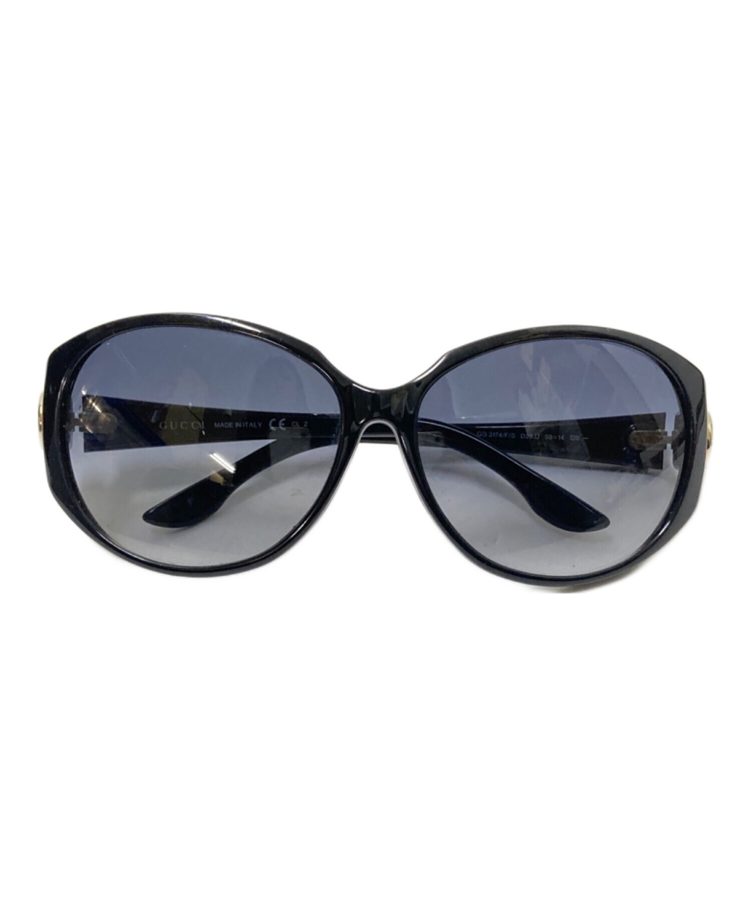 中古・古着通販】GUCCI (グッチ) サングラス ブラック サイズ:59□14