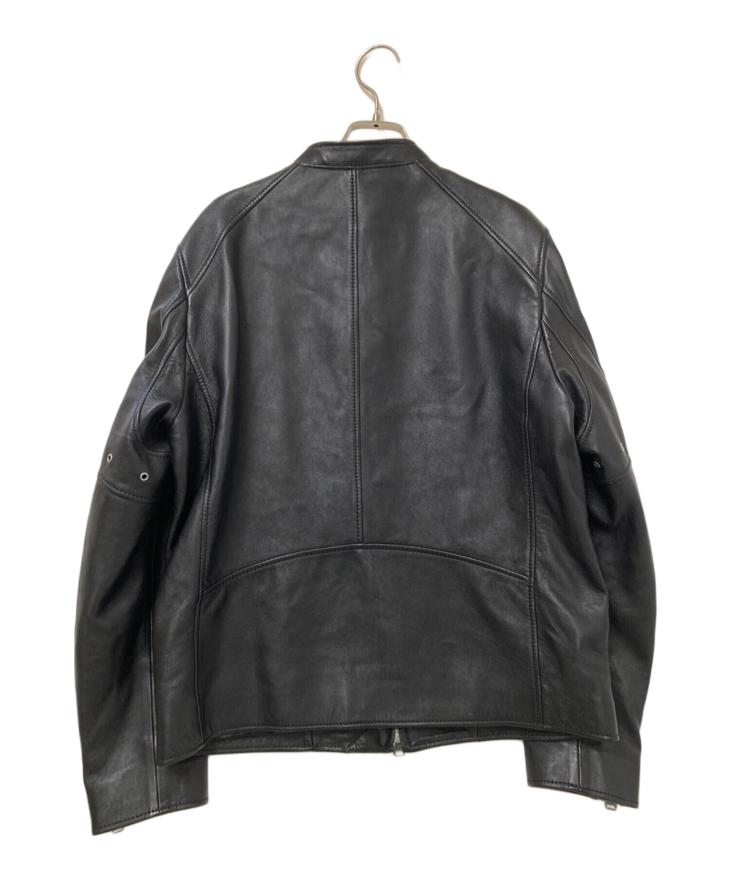 中古・古着通販】COACH (コーチ) レザー レーサー ジャケット ブラック