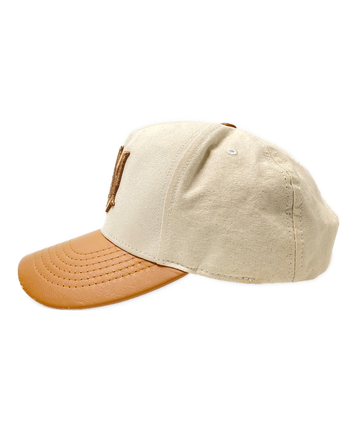 中古・古着通販】AMIRI (アミリ) レザー切替キャップ ブラウン