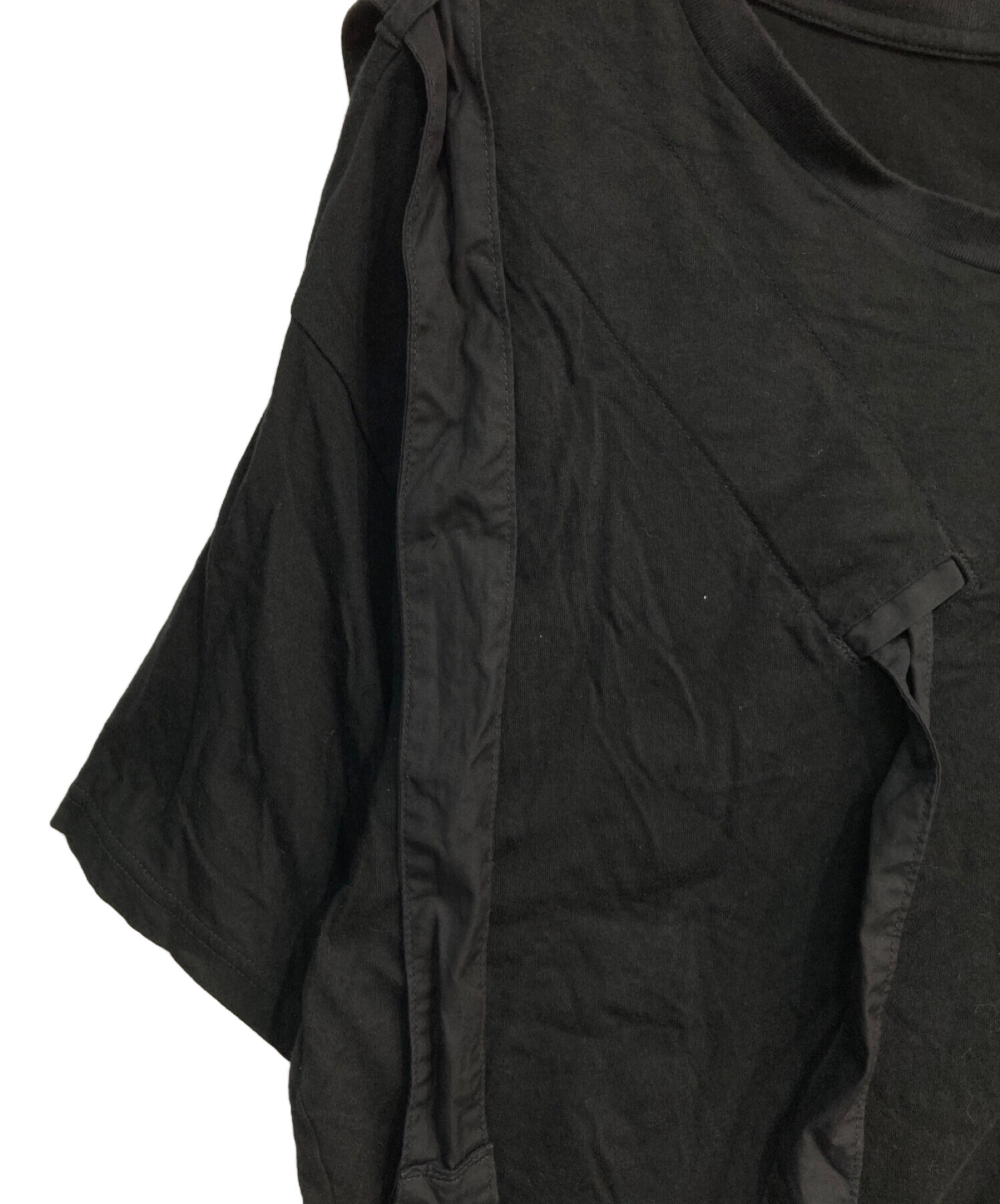 YOHJI YAMAMOTO ヨウジヤマモト Tシャツ・カットソー S 黒 【古着】【中古】【送料無料】 Yohji Yamamoto - YOHJI YAMAMOTO ヨウジヤマモト Tシャツ・カットソー