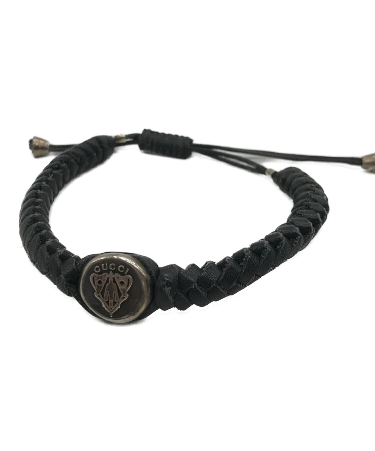 中古・古着通販】GUCCI (グッチ) クレスト ブレスレット ブラック