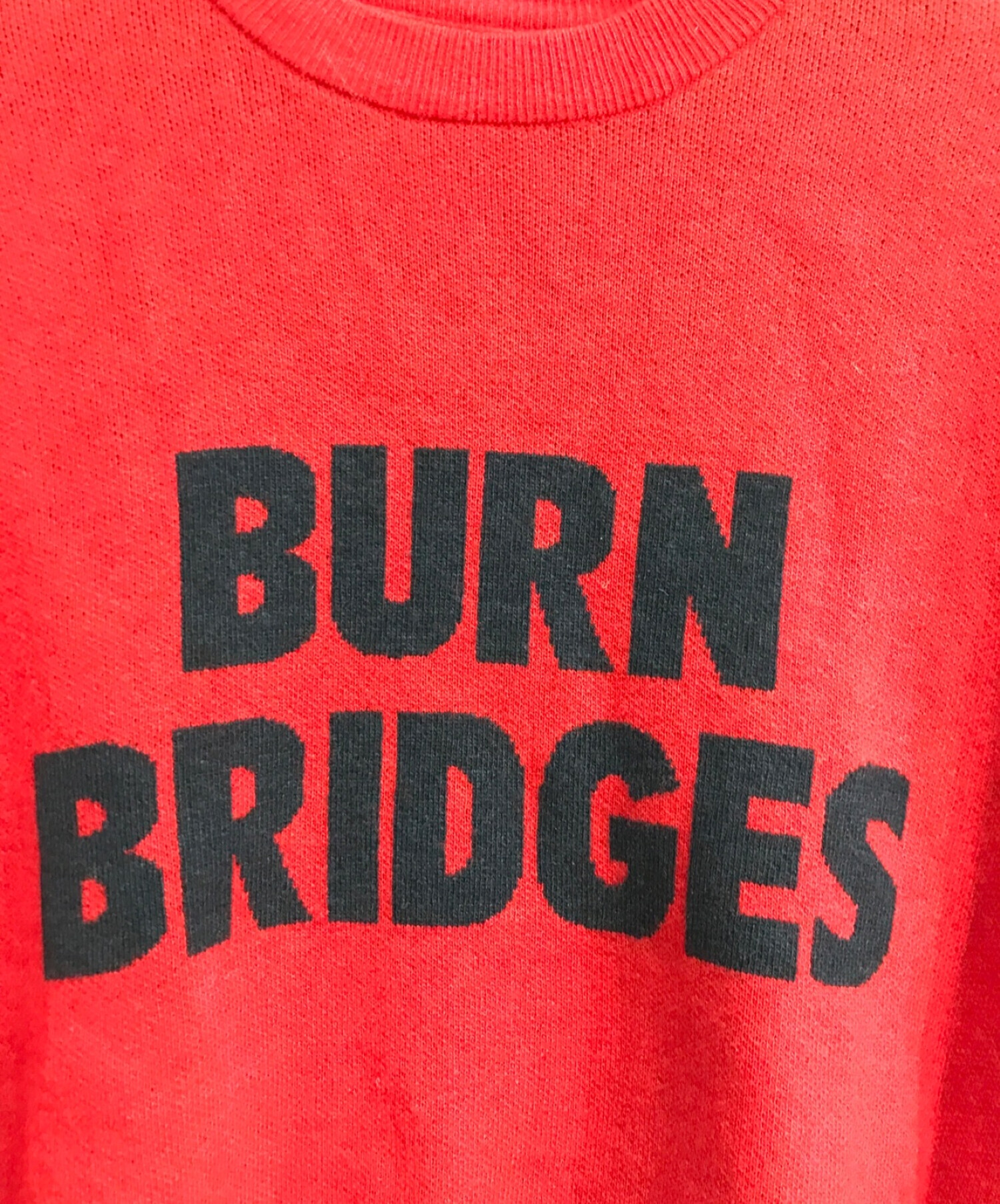 【新品タグ付き✨️23AW】スピックアンドスパン ダブルジャガードロゴニット 赤 Spick & Span（スピックアンドスパン）の「ダブルジャガードロゴニット