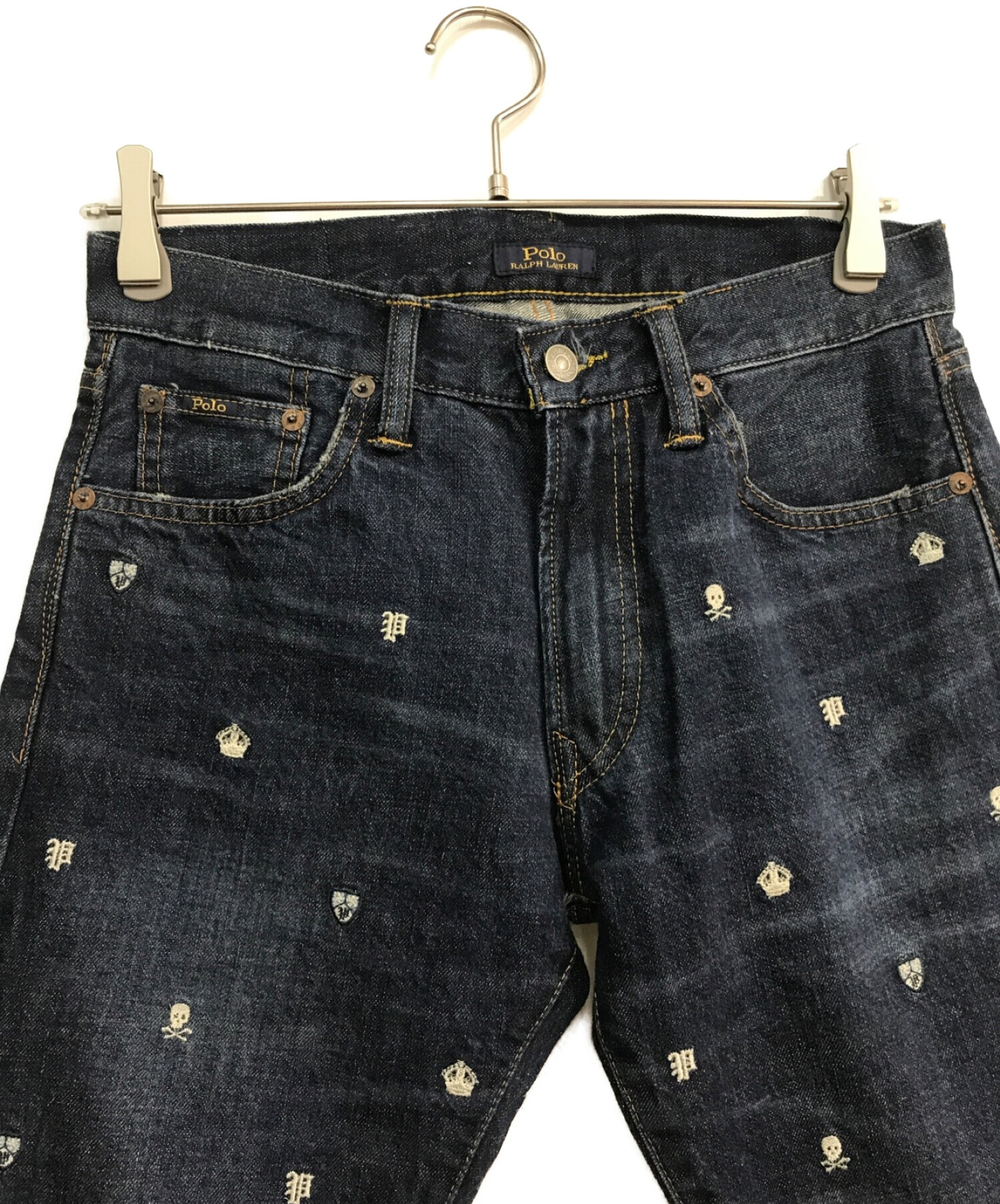 Polo Ralph Lauren 刺繍デニムパンツ 希少】00年代 Ralph Lauren(ラルフローレン) ポロプレイヤー刺繍