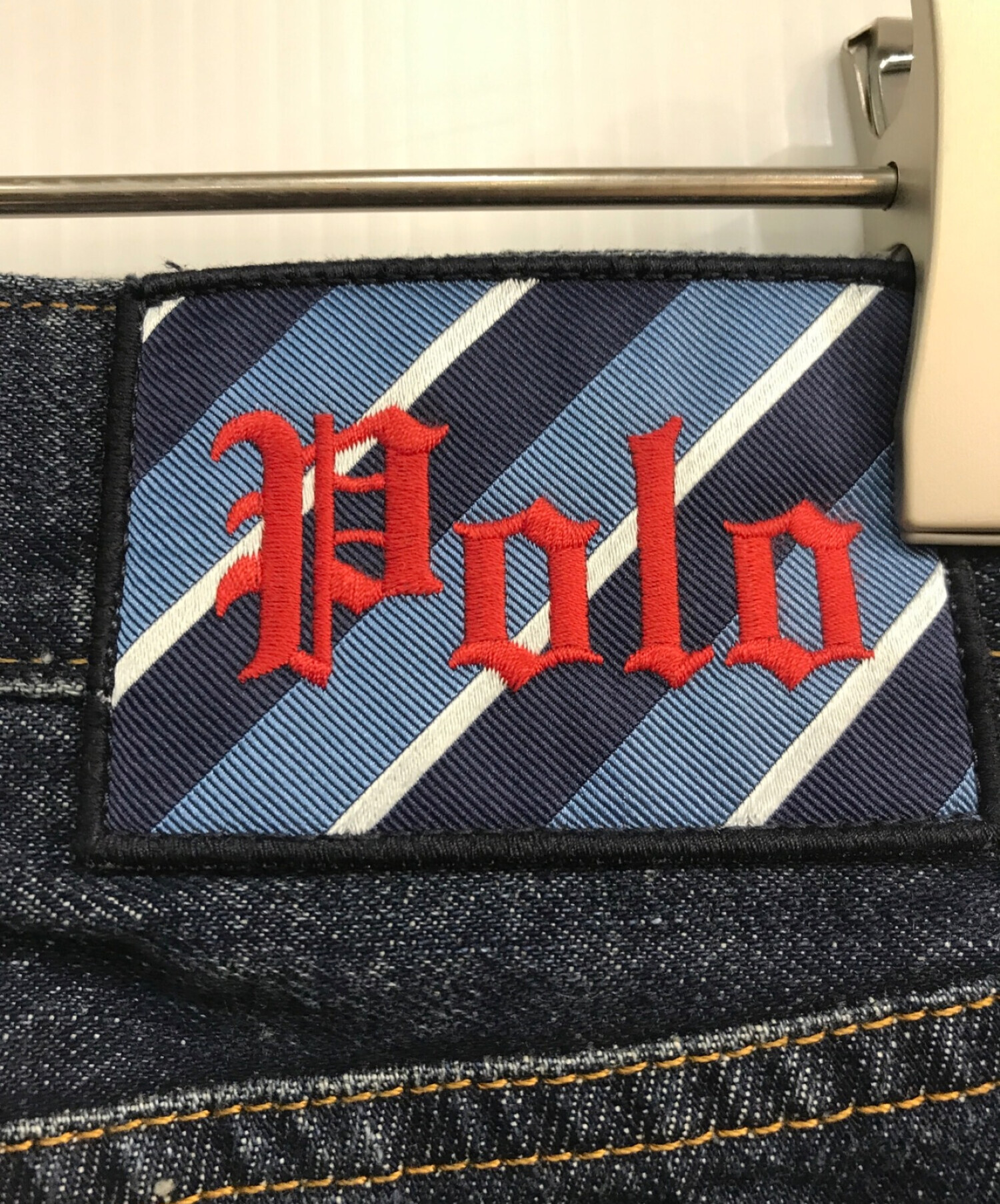 ポロ ラルフローレン ジーンズ デニム スカル ドクロ 刺繍 96cm 大きい POLO Ralph Lauren Skull SULLIVAN SLIM JEANS ポロラルフ