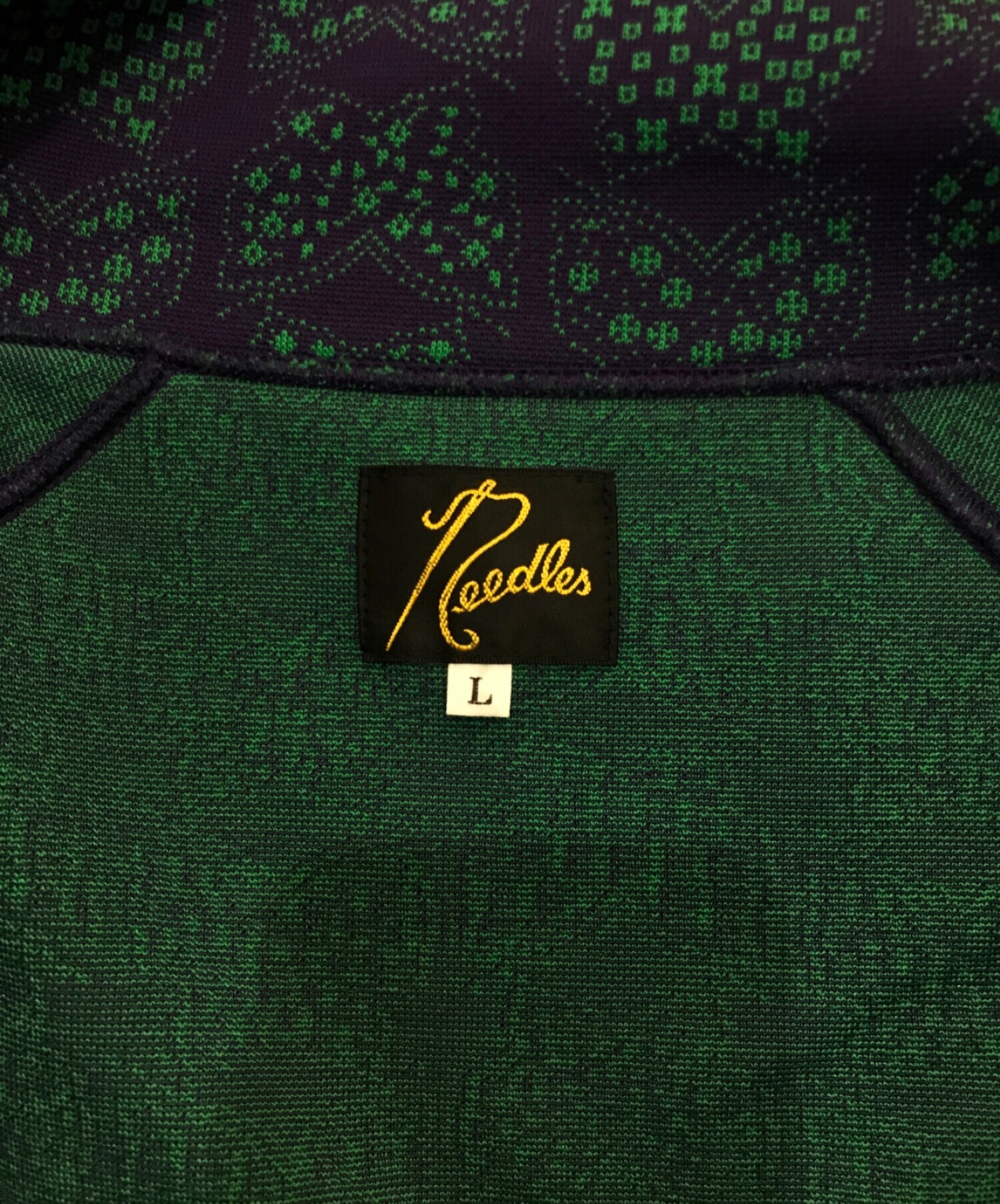 Needles / ブルゾン/M/ポリエステル/GRN/チェック/KP212 中古・古着通販】Needles (ニードルズ) Track Jacket - Poly Jq. KP212