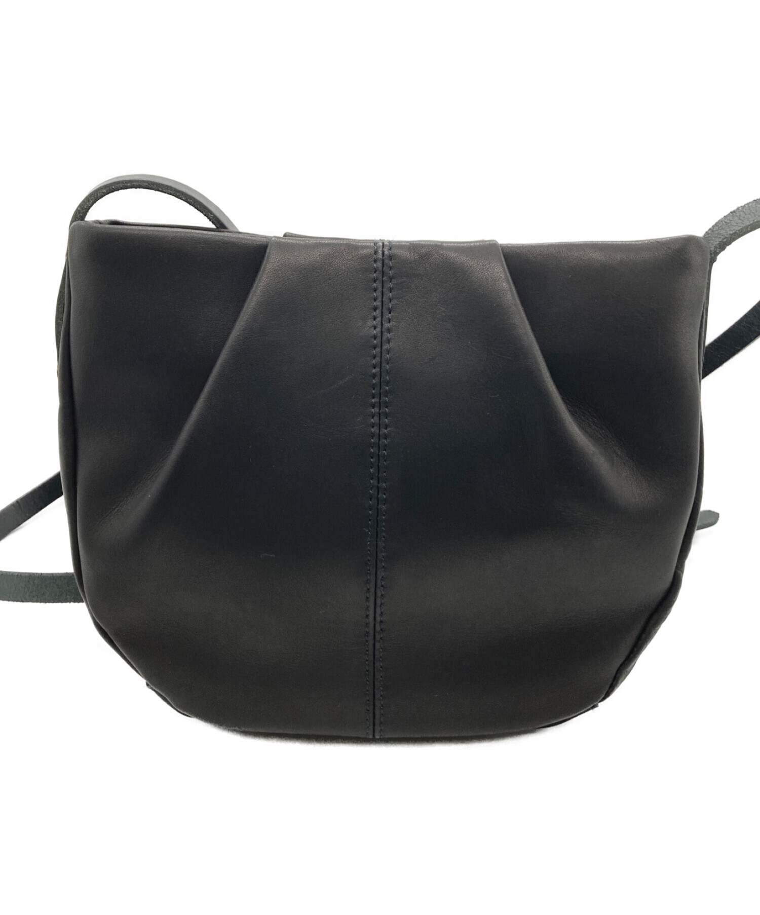 CLEDRAN レザー ショルダーバッグ 黒