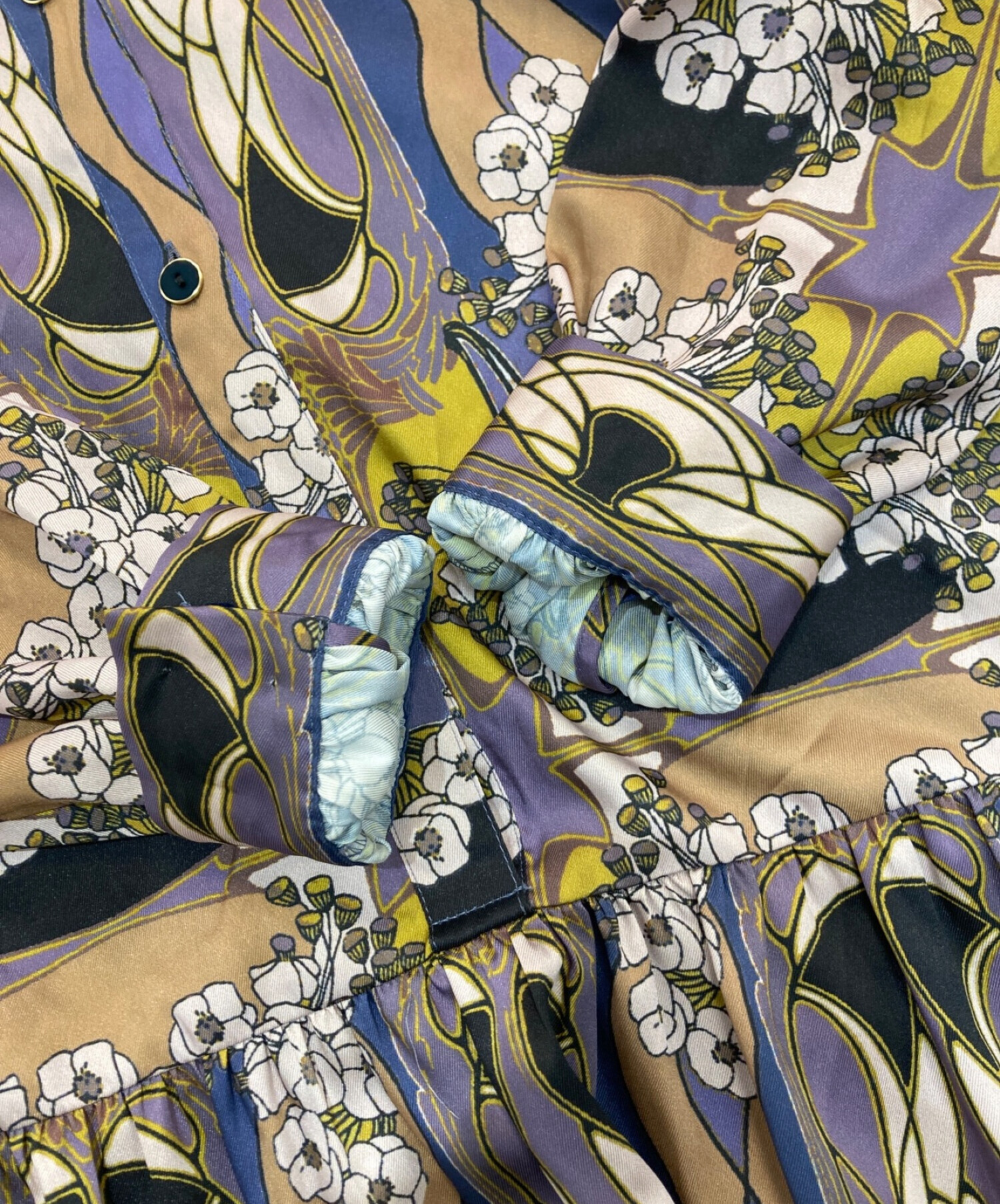 グレースコンチネンタル　ヌーボープリントティアードワンピース 中古・古着通販】GRACE CONTINENTAL (（グレースコンチネンタル