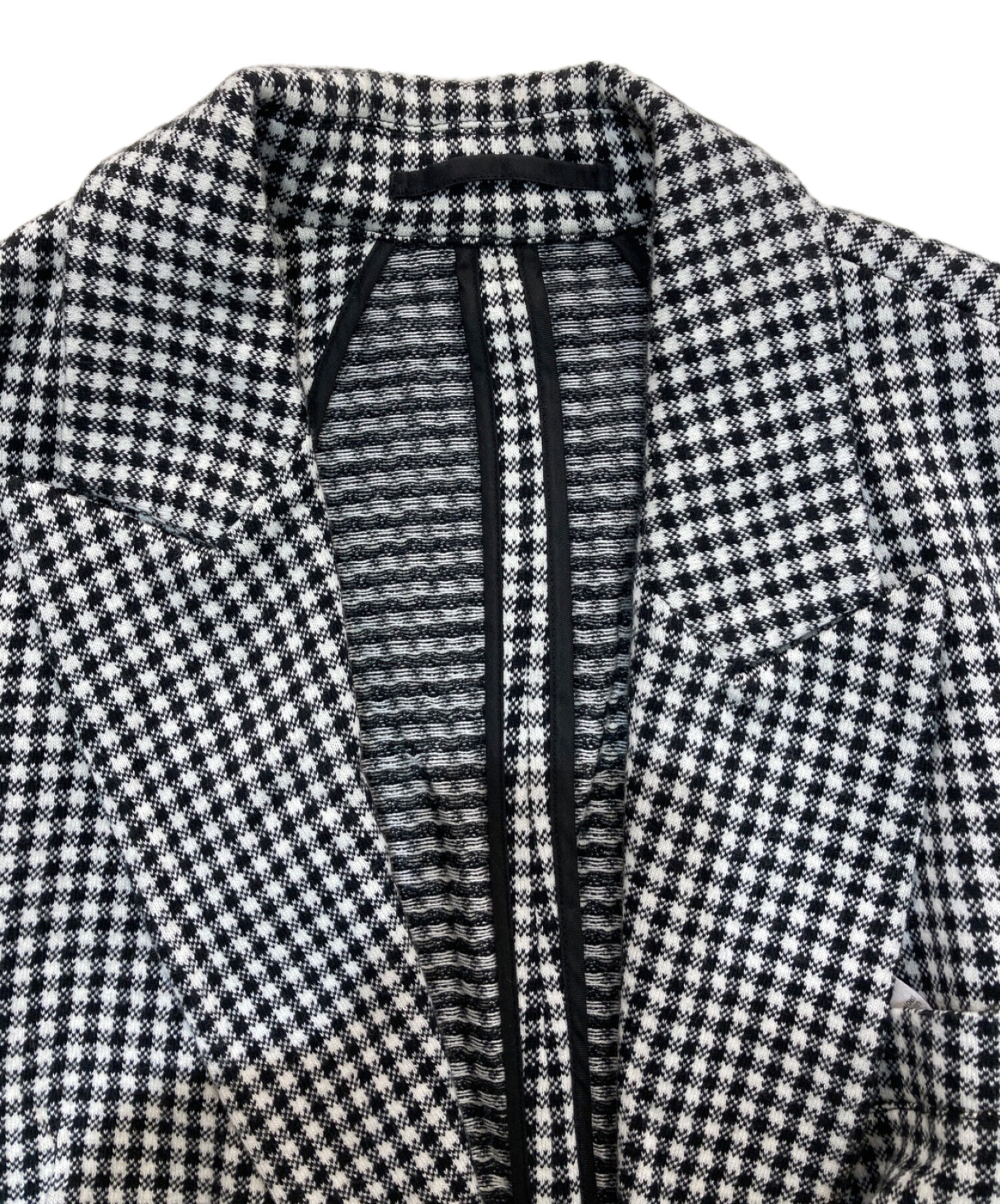 CABaN コットンカシミヤギンガムチェックジャカードダブルブレストジャケット CABaN コットンカシミヤ ギンガムチェックジャカードダブルブ