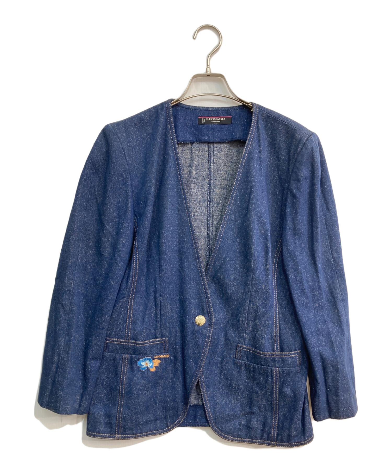 【美品✨】レオナール　ジャケット　テラードジャケット　トリム　カンカン　LL LEONARD レオナール ジャケット 美品✨】レオナール ジャケット