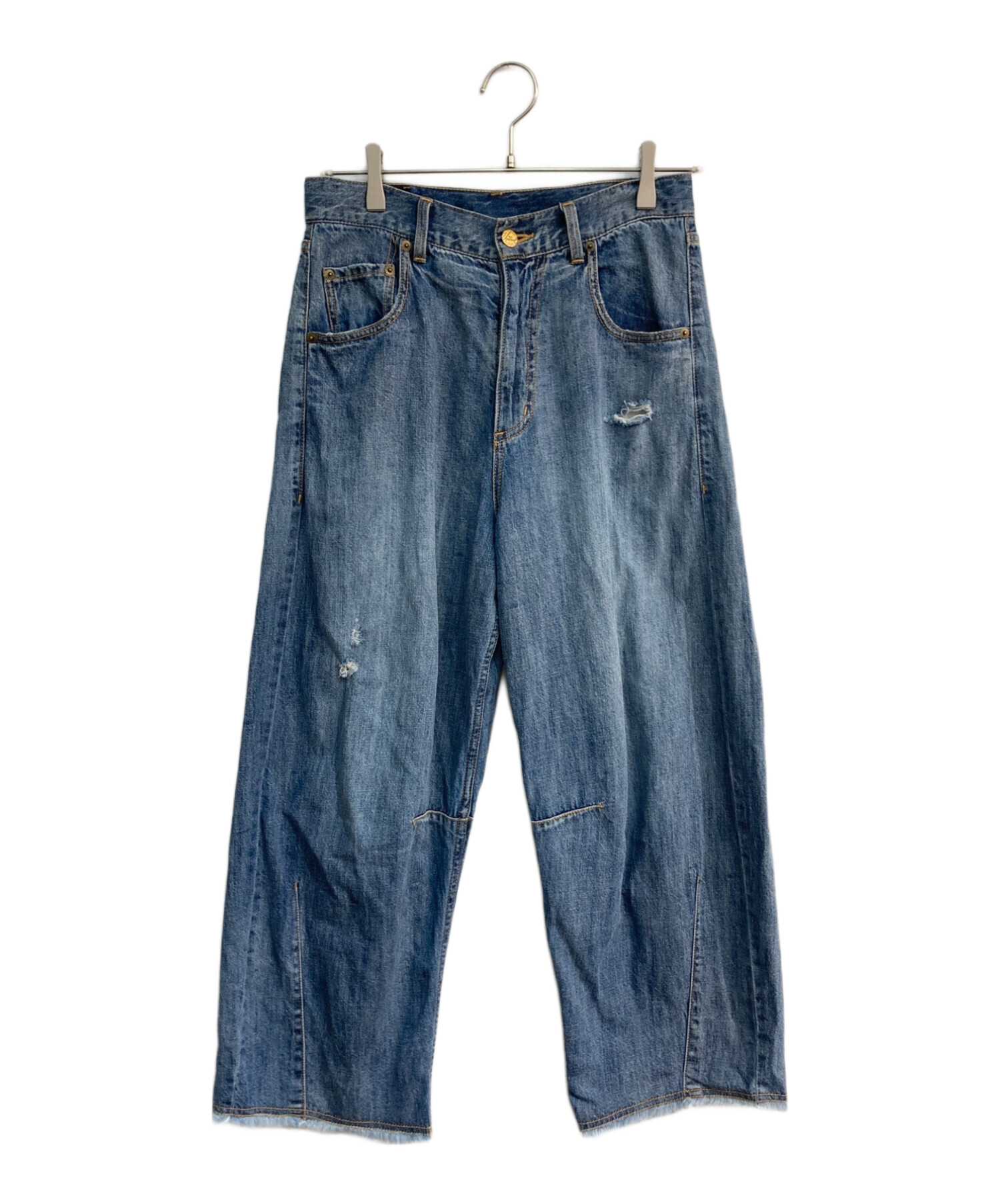 中古・古着通販】pual ce cin (ピュアルセシン) 綿麻ワイドカーブ