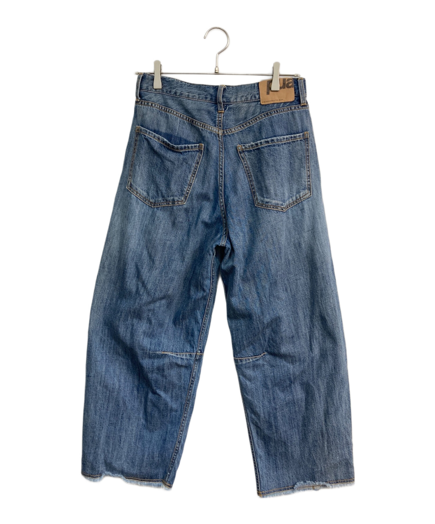 PUAL CE CINピュアルセシン側章デザインカーブシルエットデニムパンツM