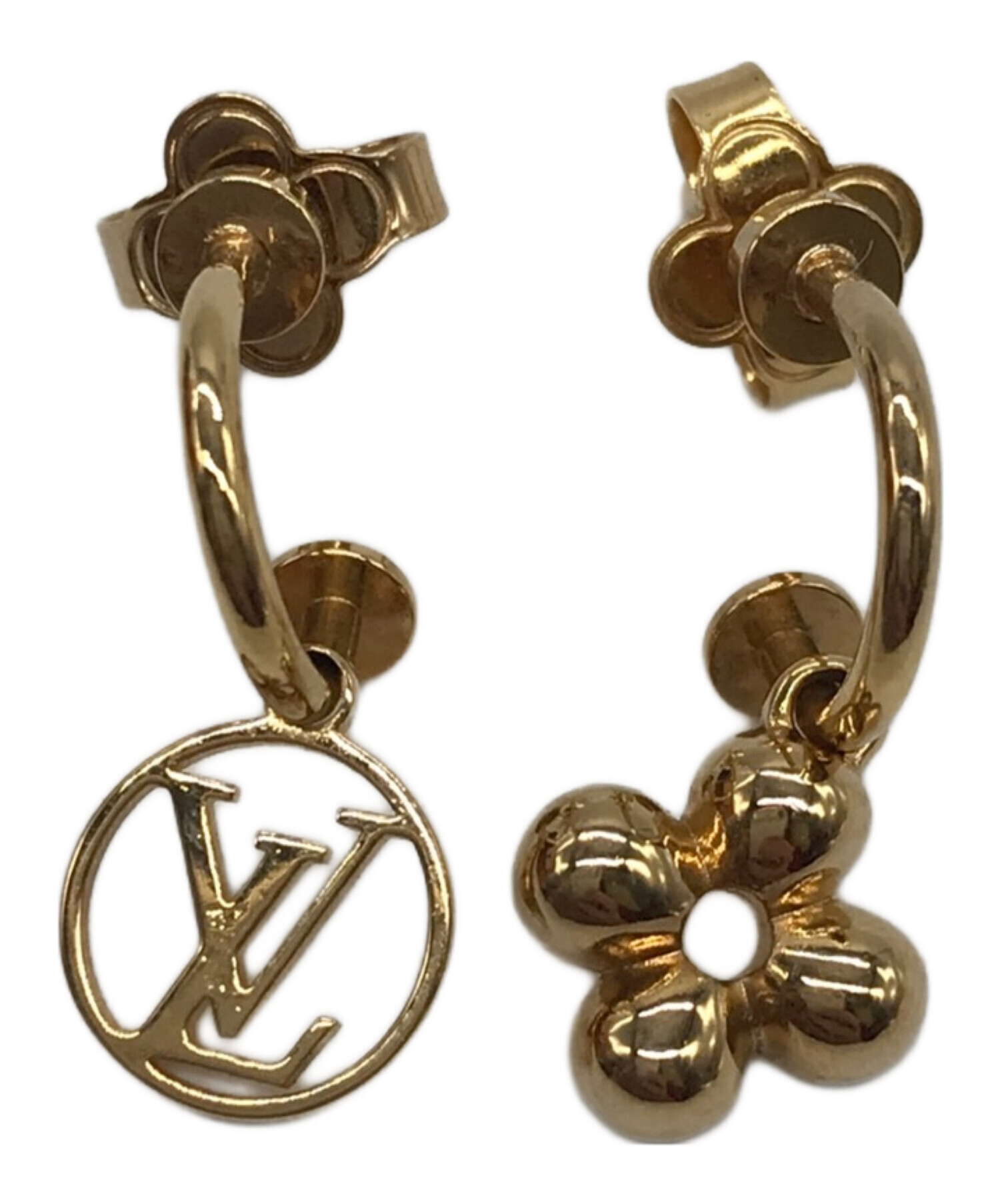 LOUIS VUITTON ブックルドレイユ　ブルーミング　ピアス　モノグラム ✨美品✨ルイヴィトンピアスブックルドレイユブルーミング モノグラム