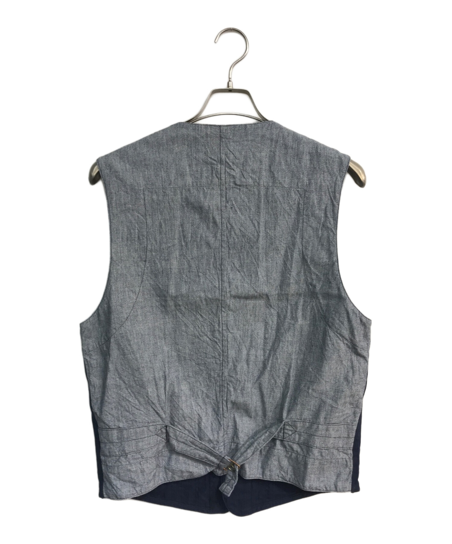 中古・古着通販】BONCOURA (ボンクラ) ヘリンボーンベスト ネイビー 