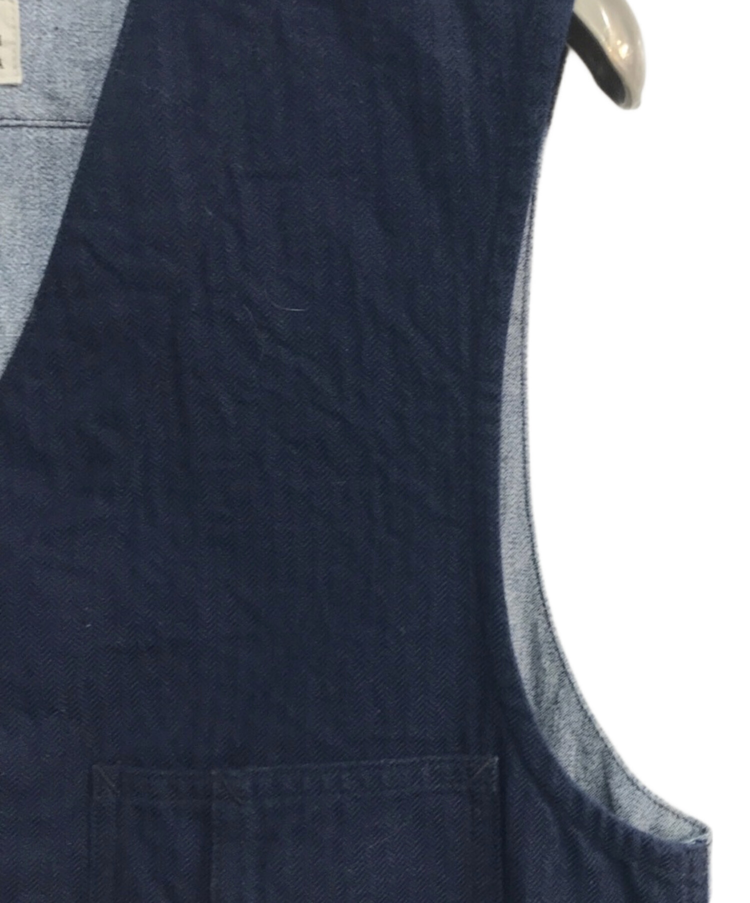 中古・古着通販】BONCOURA (ボンクラ) ヘリンボーンベスト ネイビー 