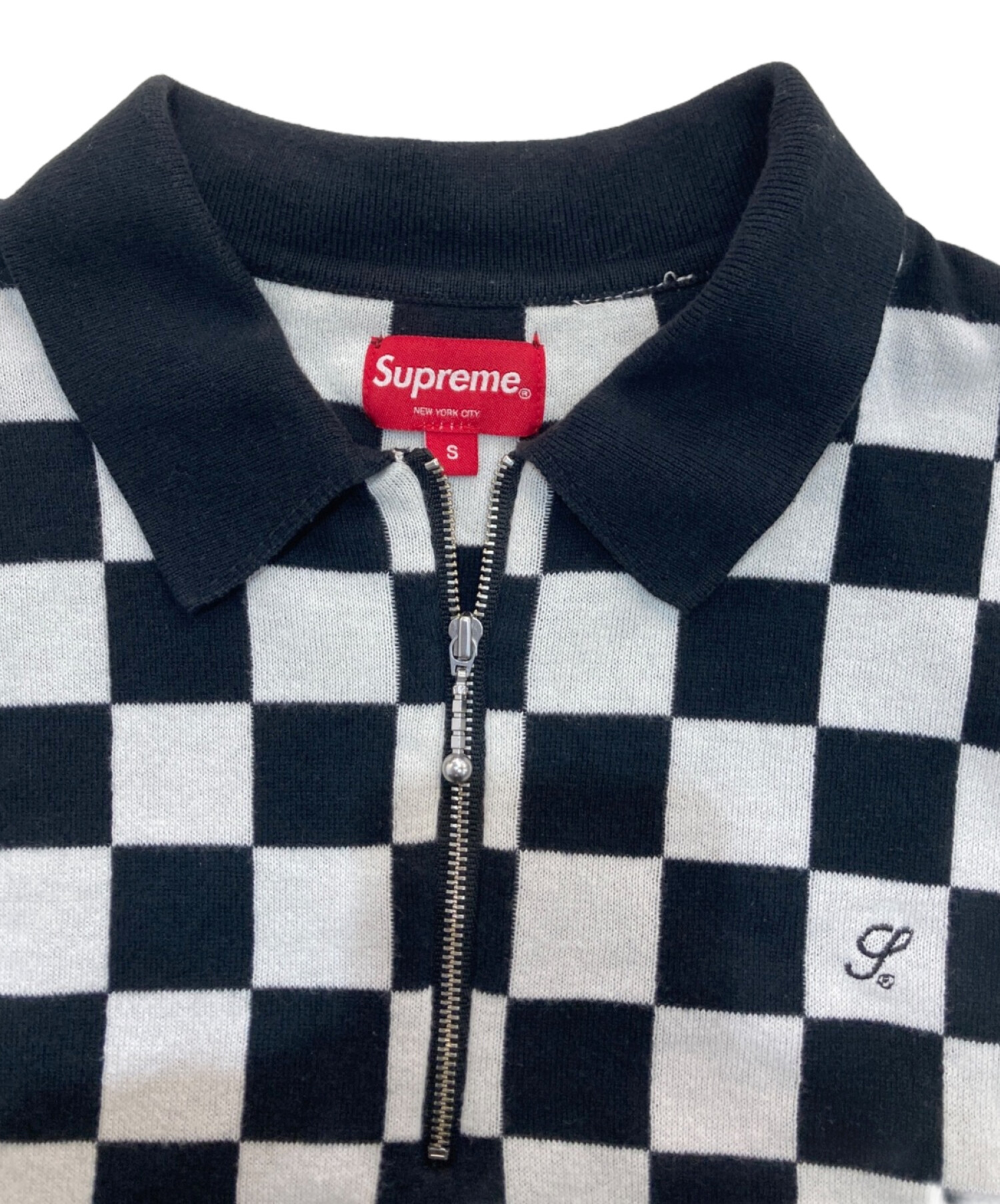 中古・古着通販】Supreme (シュプリーム) Checkboard Zip Polo 22SS 