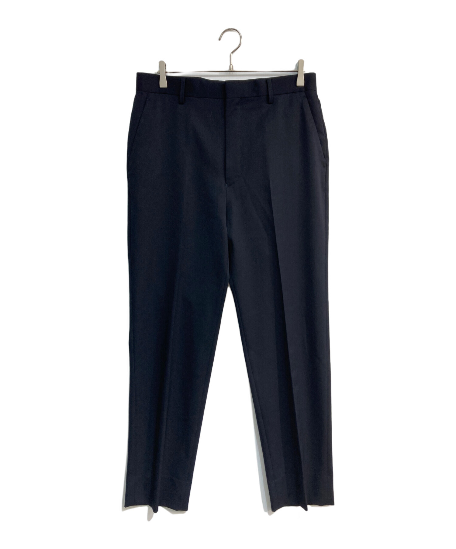 JOHN SMEDLEY / スラックスパンツ/1/ウール/ネイビー/無地/A2731FP WOOL ファッション JOHN SMEDLEY◇スラックスパンツ/1/ウール/ネイビー