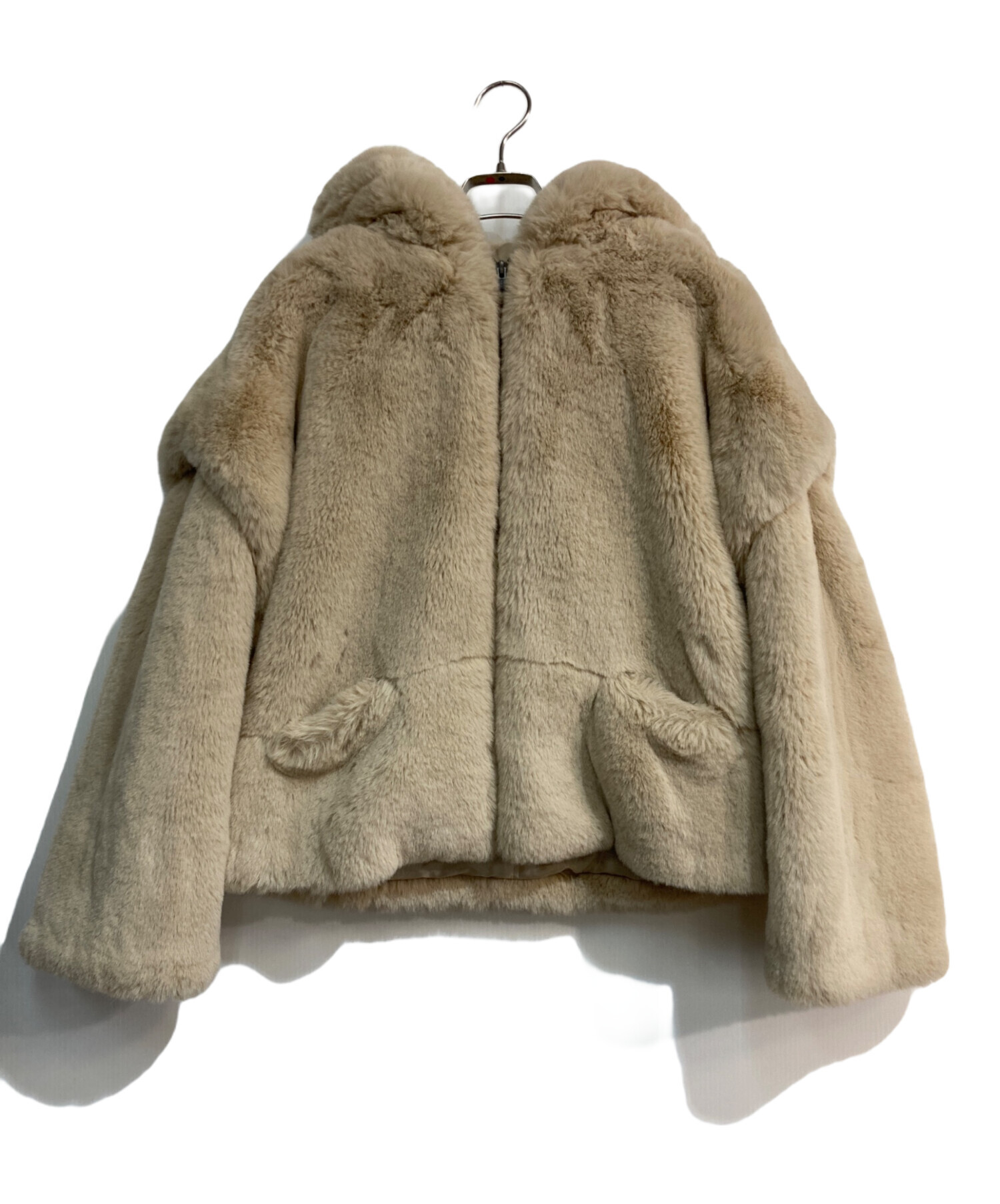 ALEXIA STAM Fur Hooded Bomber Jacket ALEXIA STAM（アリシアスタン