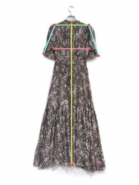 な出品 中古・古着通販】Snidel (スナイデル) Sustainaボウタイプリントワンピ