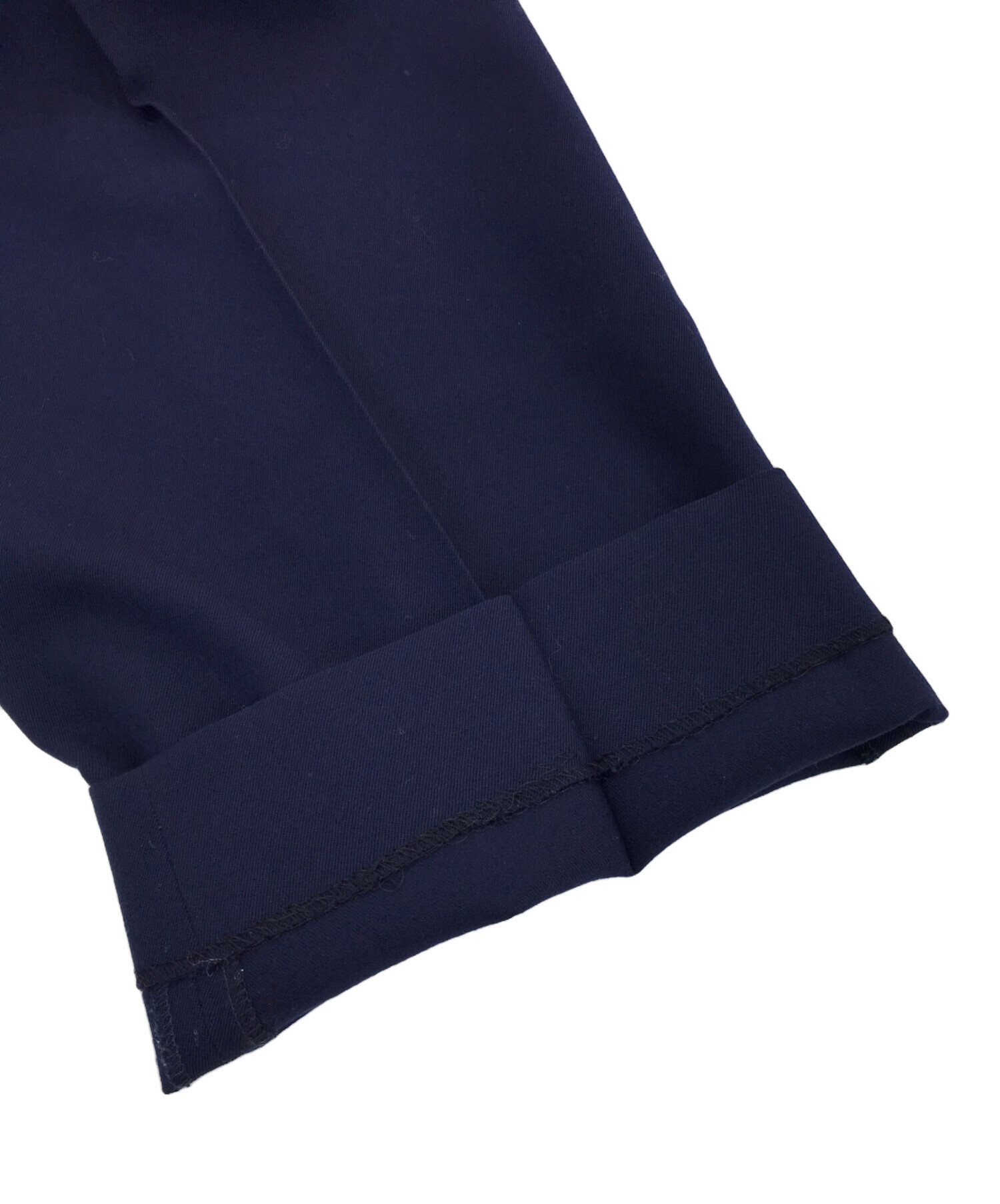 Plantation / タックパンツ/M/ウール/NVY/PG44349 中古・古着通販】plantation (プランテーション) タックパンツ