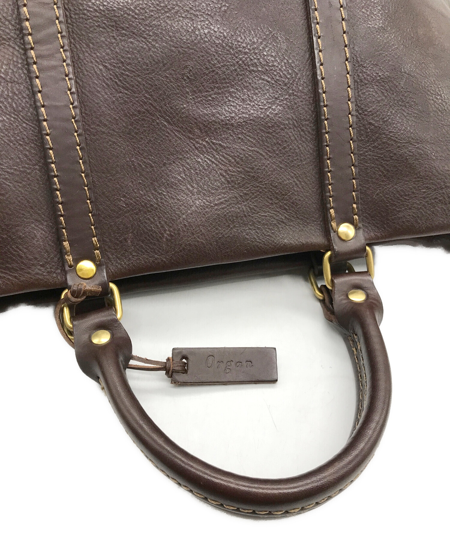 中古・古着通販】Herz (ヘルツ) 2wayレザーバッグ organ ブラウン