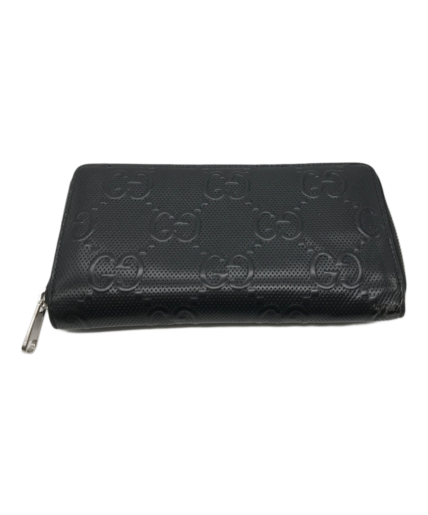 中古・古着通販】GUCCI (グッチ) GGエンボス ラウンドファスナー財布