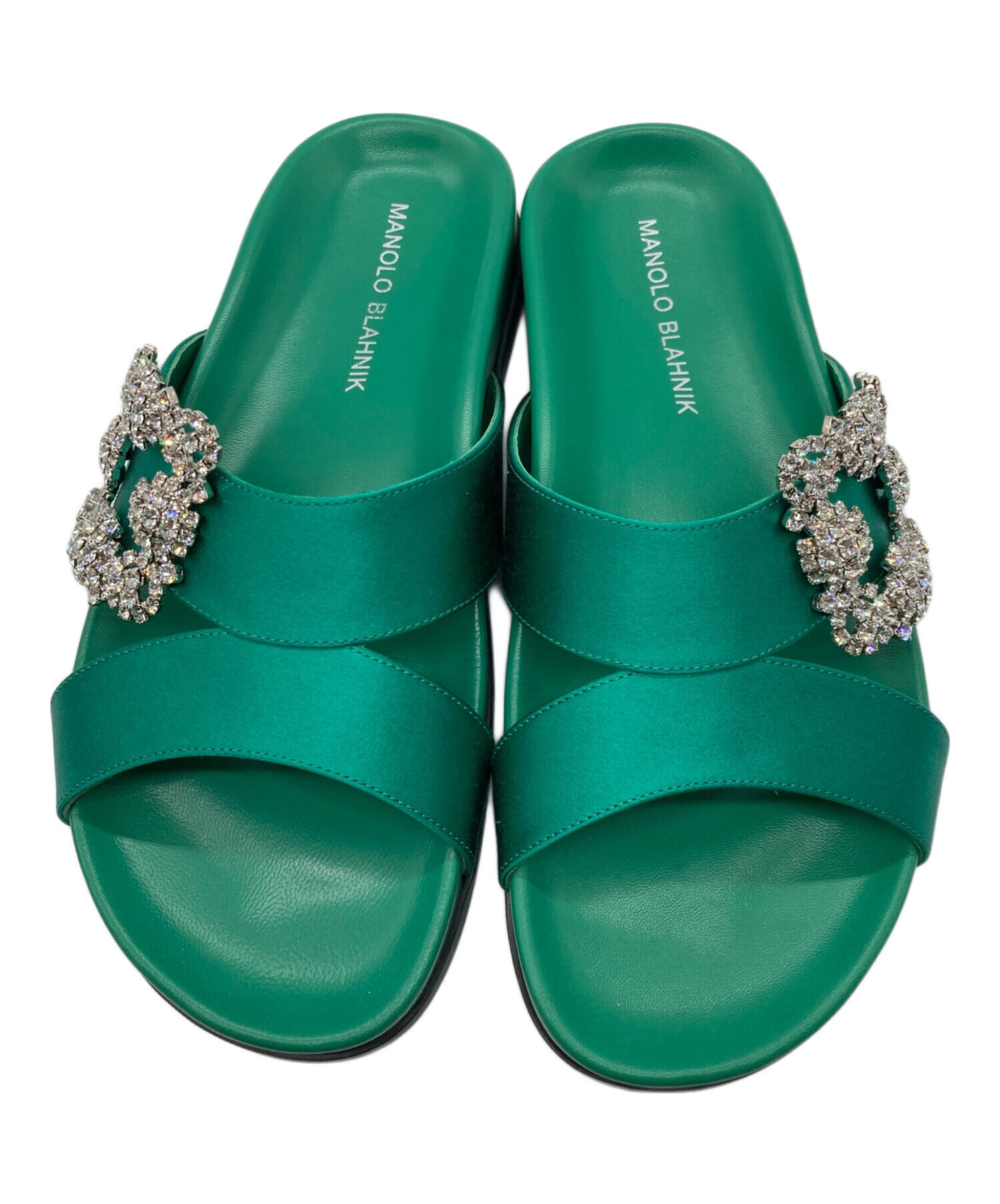 新品未使用】MANOLO BLAHNIK CHILANGHI ジュエルバックル