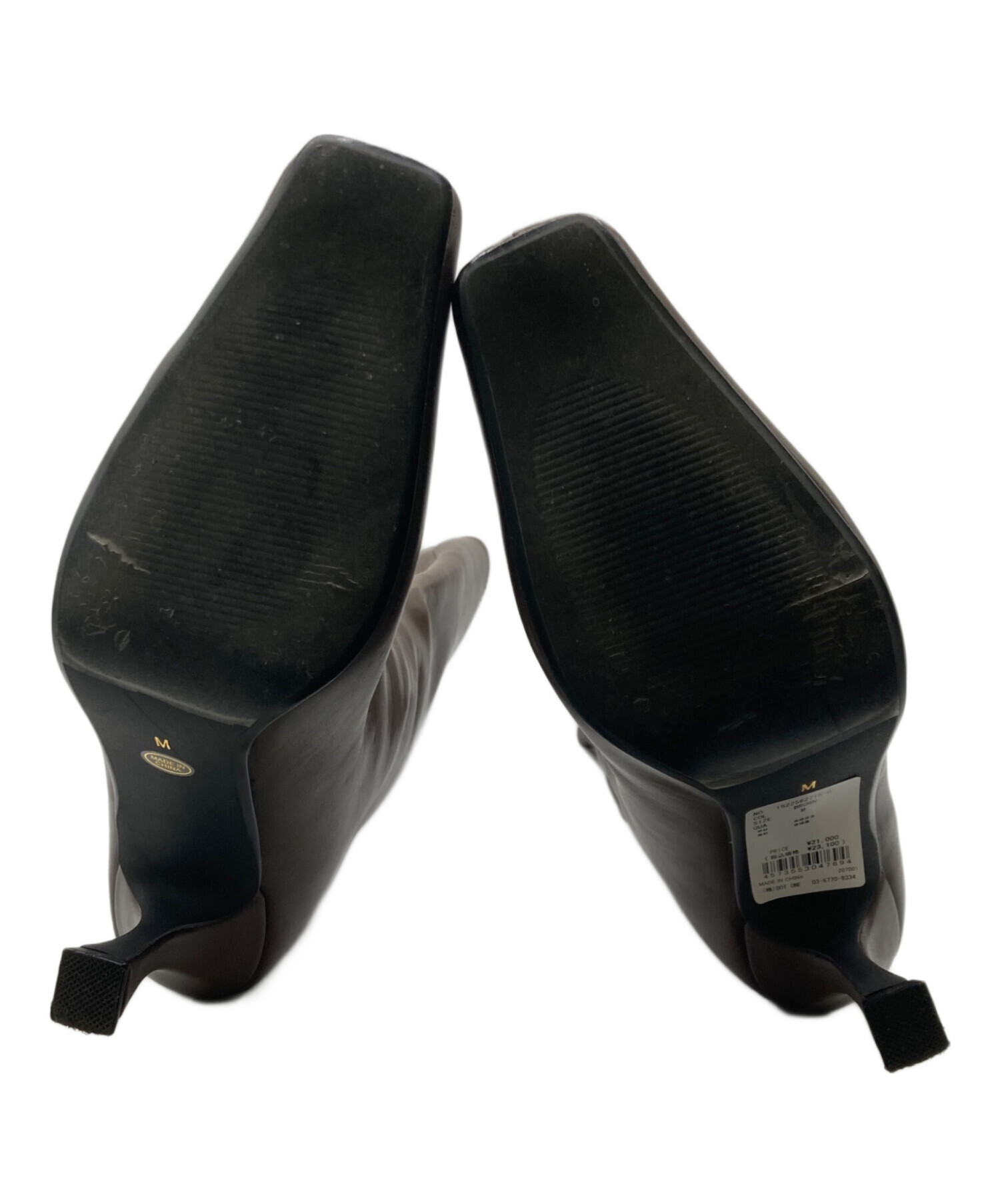 anuans チャコールM 中古・古着通販】anuans (アニュアンス) フィットロングブーツ