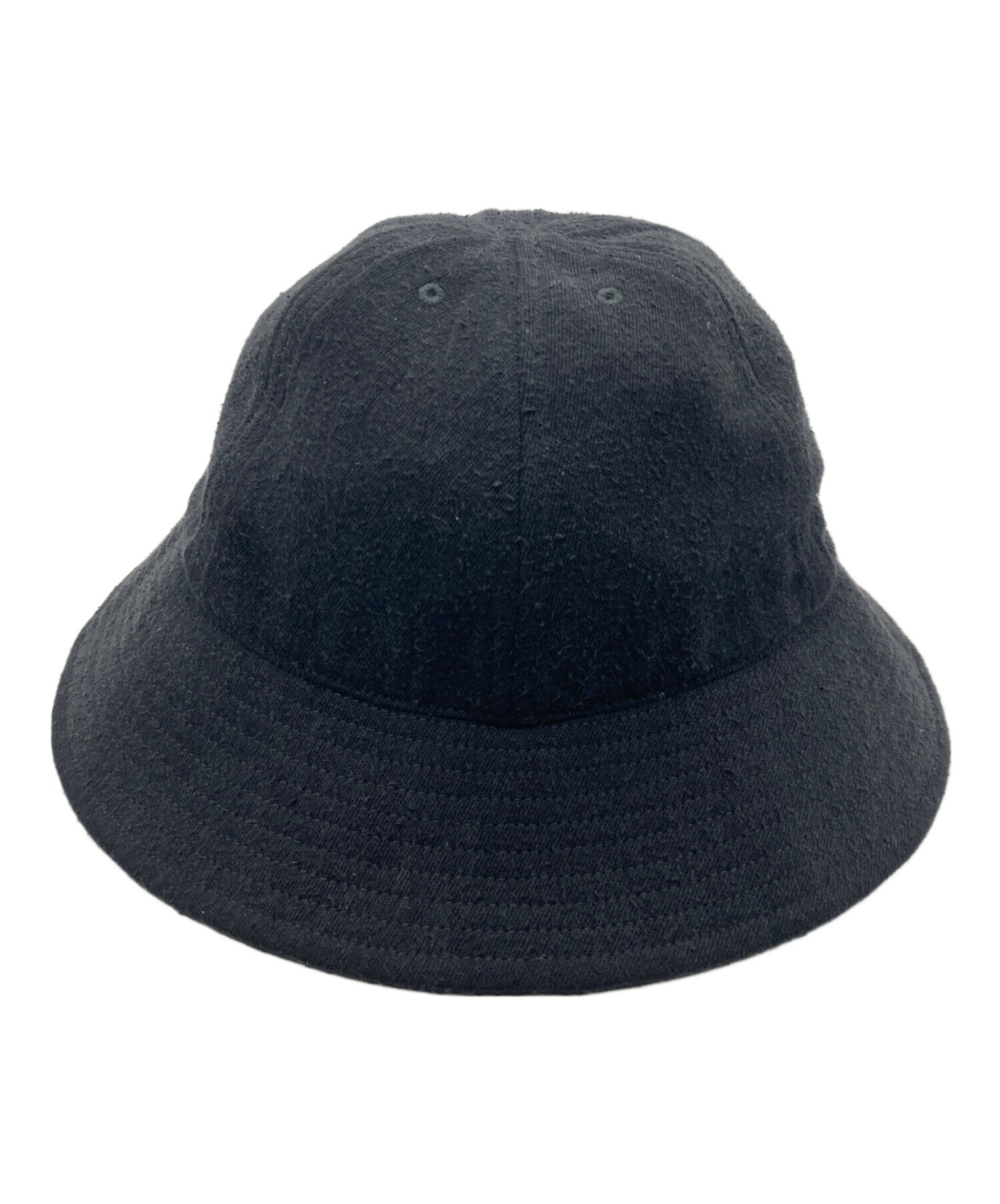 COMOLI コモリ シルクネップ ハット ブラック コモリ 24ssシルクネップ