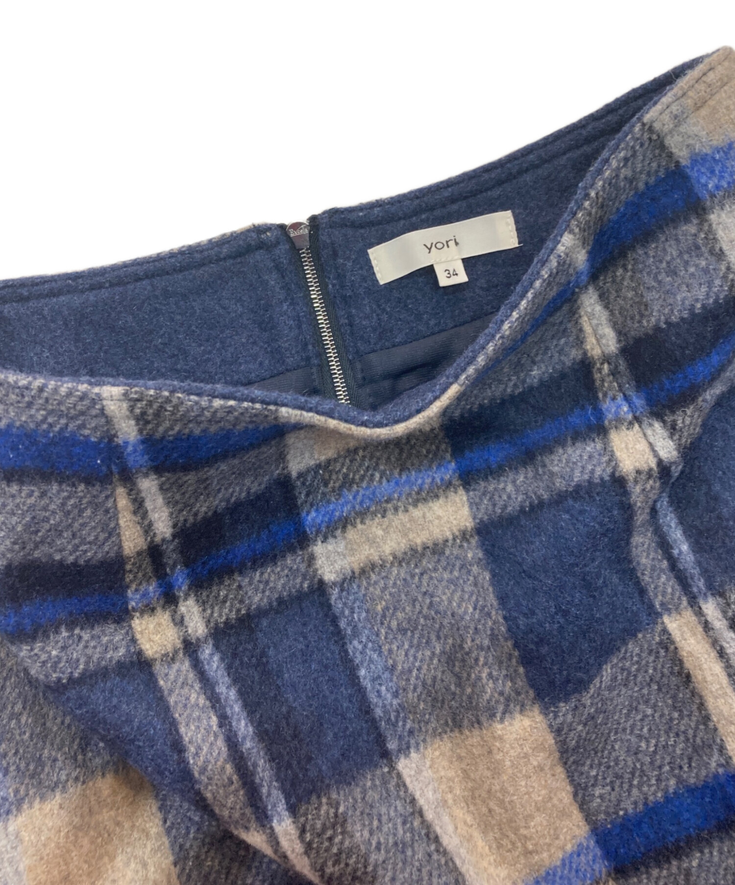 中古・古着通販】yori (ヨリ) ツイードチェックスカート YR1823-105AT  