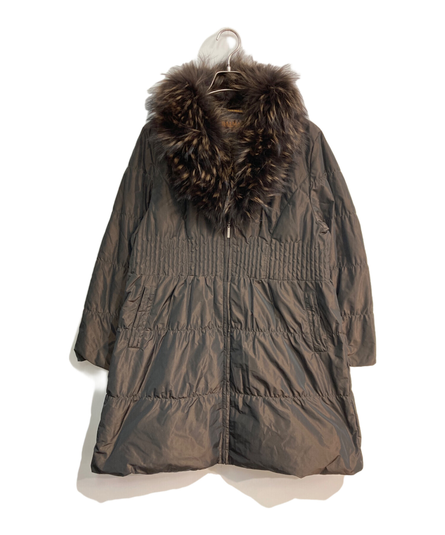 中古・古着通販】BALMAIN (バルマン) ダウンコート ブラウン サイズ:L