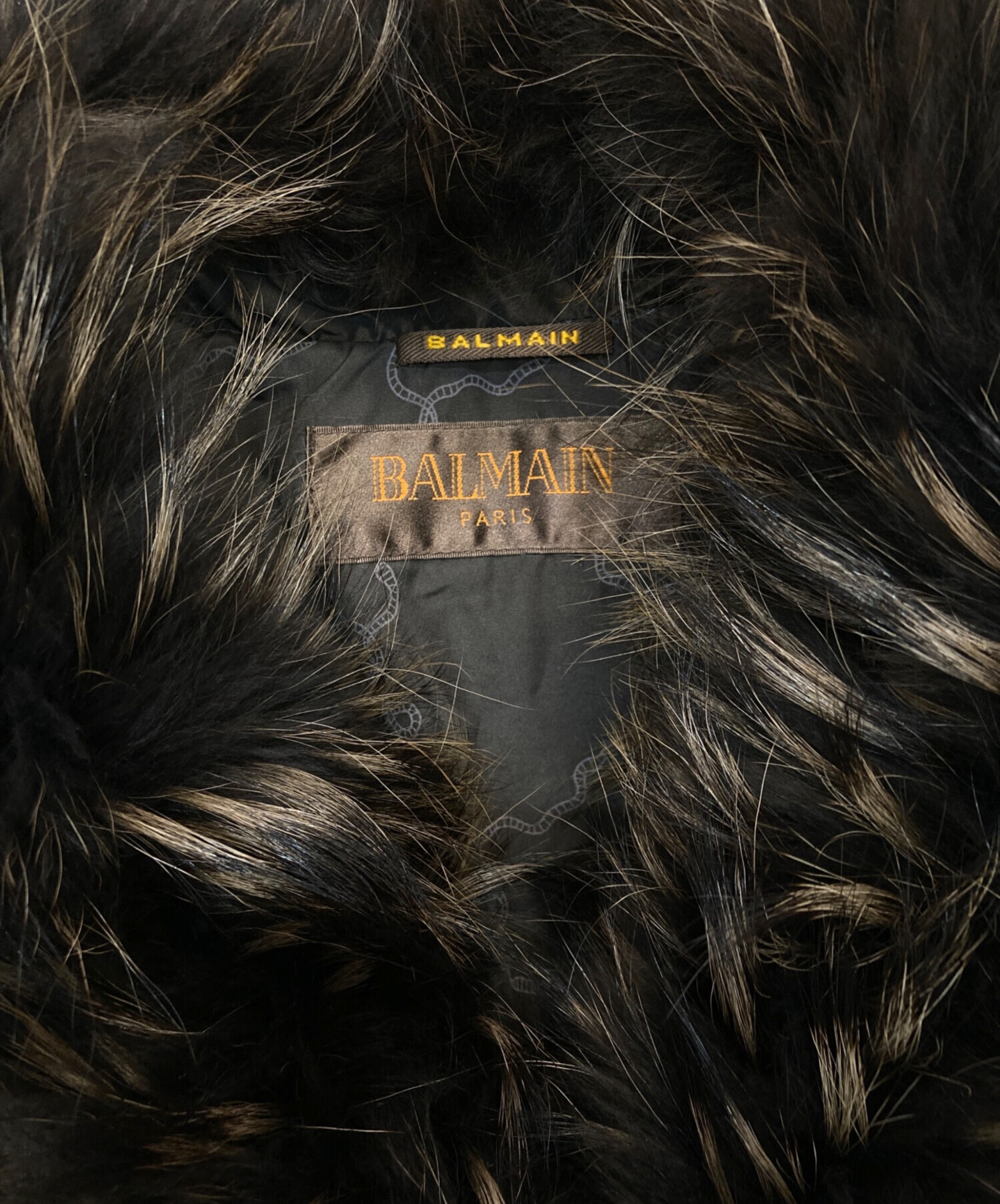 BALMAIN バルマン ラムレザー フーデッドコート タヌキファー ベルト