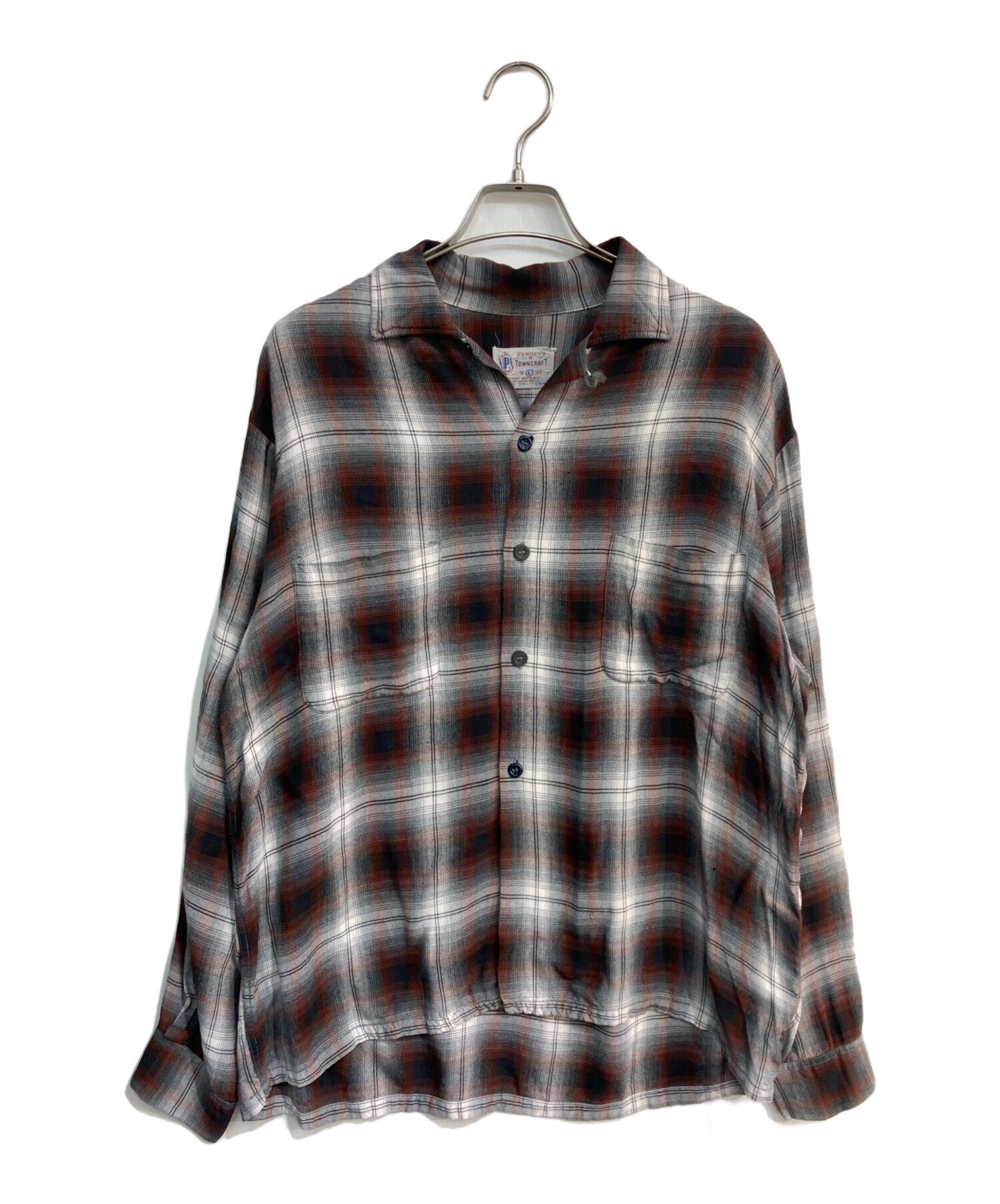 60,s タウンクラフトオンブレチェックシャツ 60s towncraftオンブレ