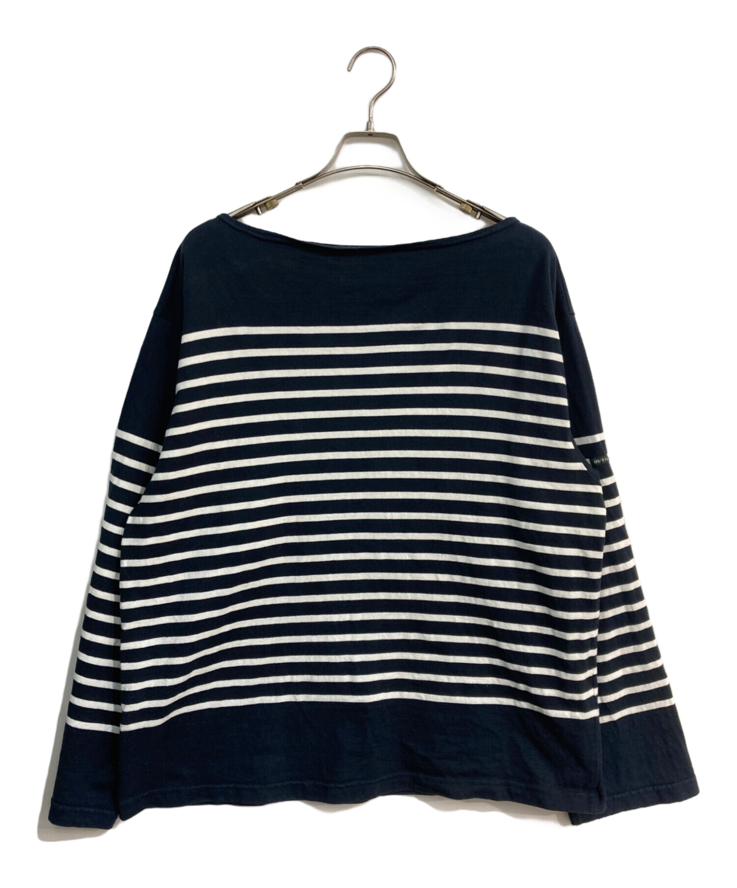 outil 未使用＊Outilターコイズ×ホワイトバスクシャツサイズ0長袖