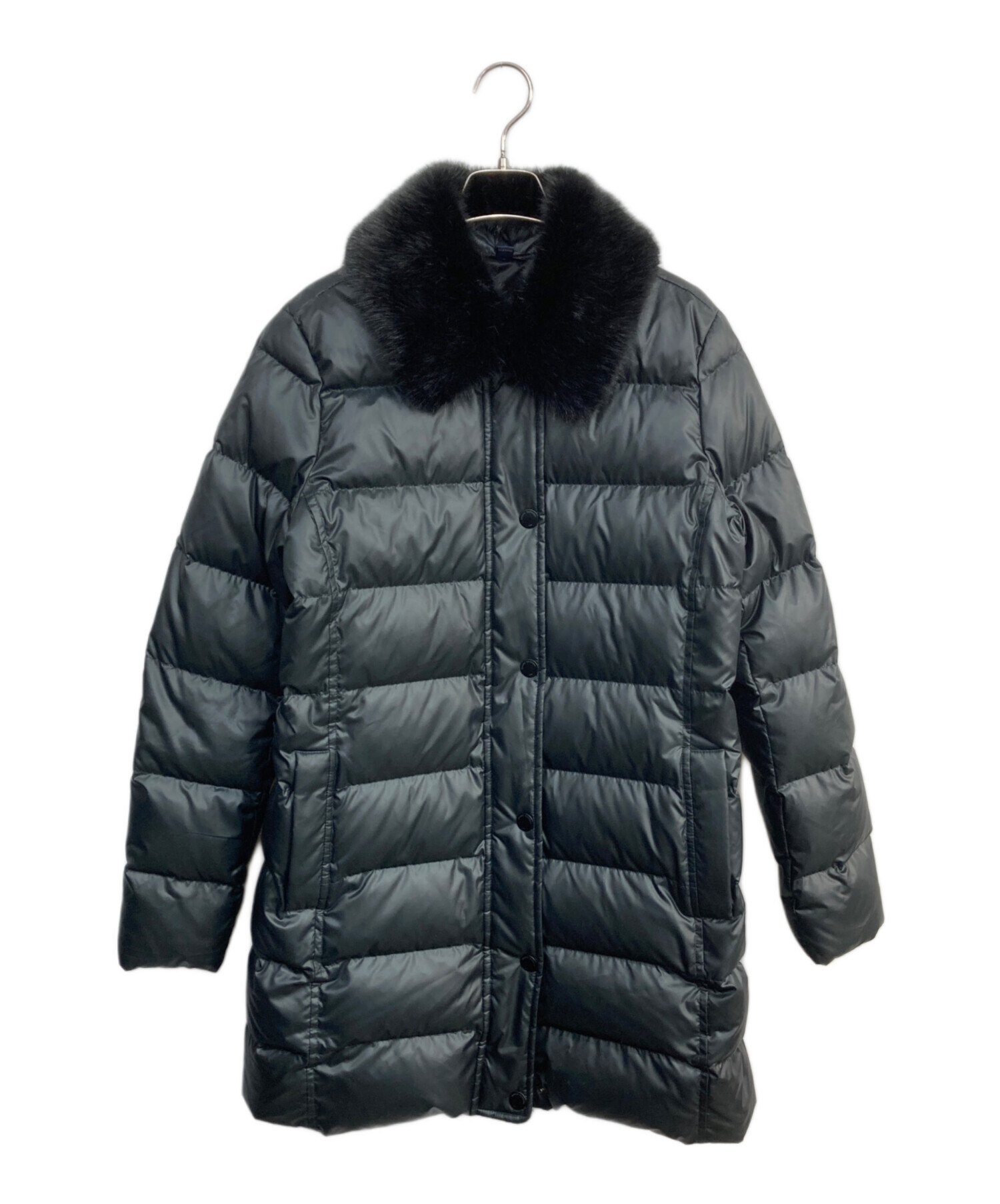 新品 ブルックスブラザーズ ダウン グレー ブルー コート 中古・古着通販】BROOKS BROTHERS (ブルックスブラザーズ) ファー付き