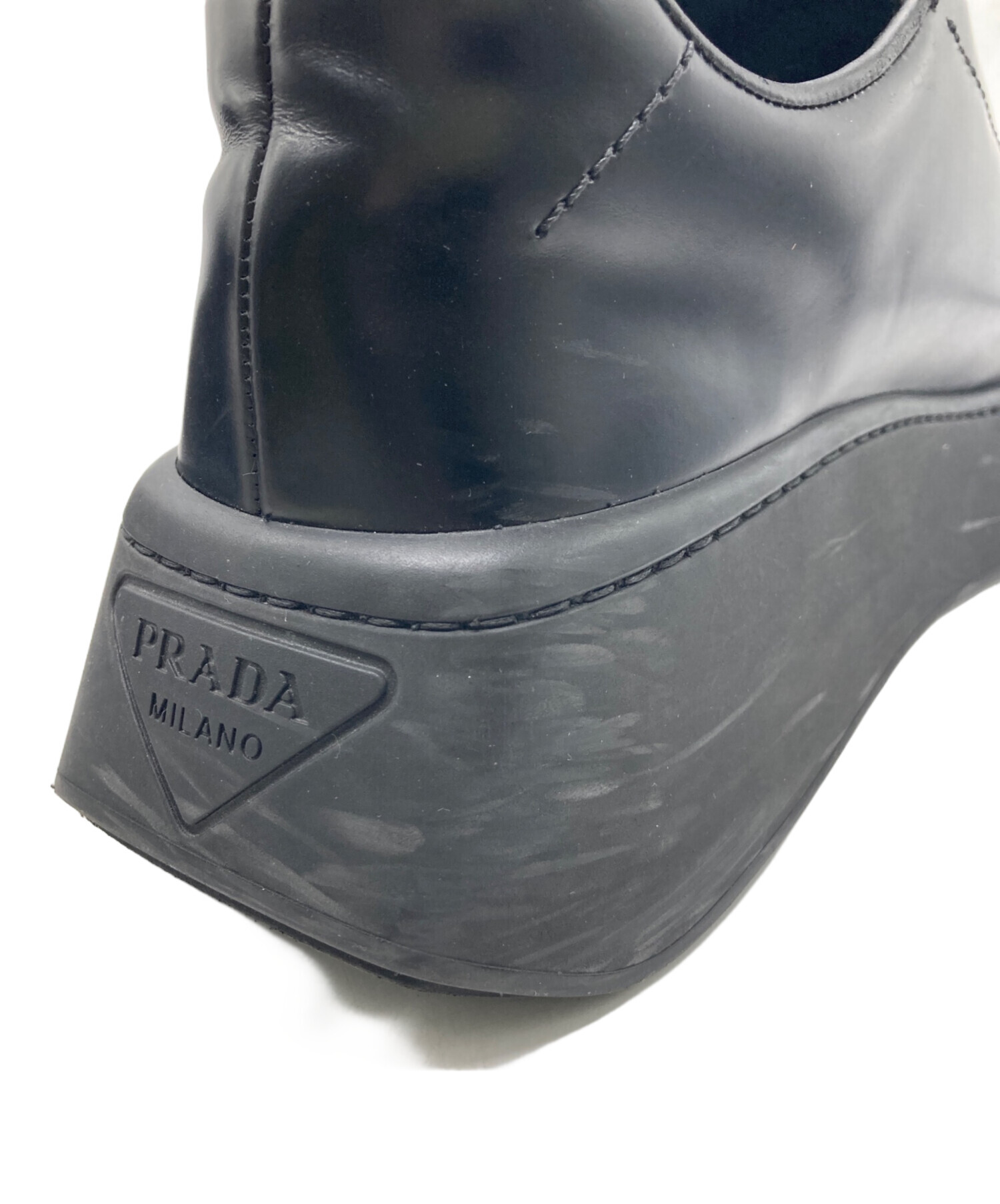 中古・古着通販】PRADA (プラダ) BRUSHED LEATHER DERBY SHOES 2EG312