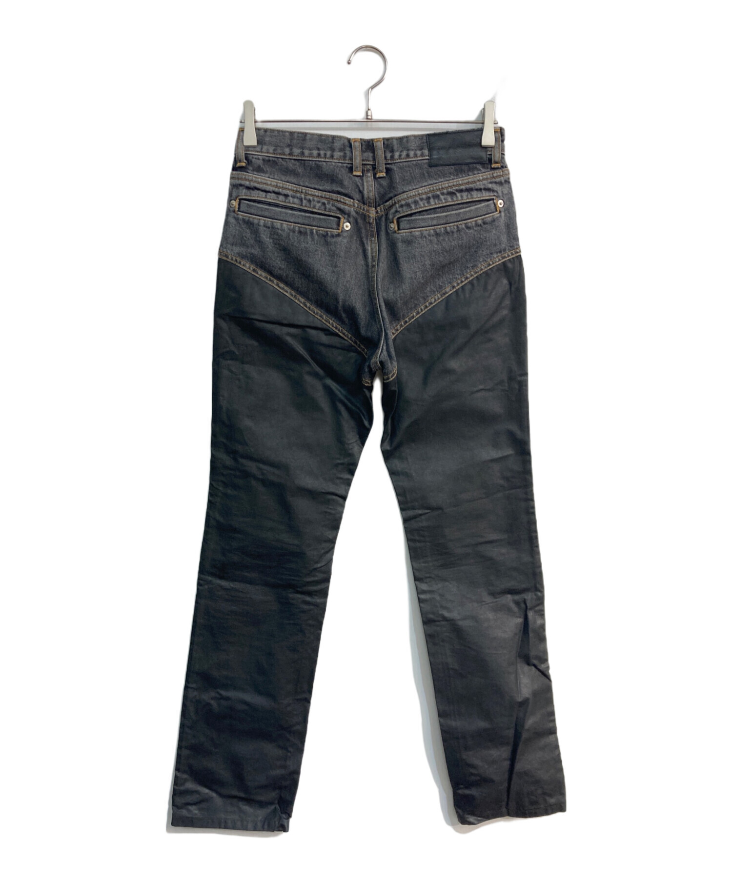 JOHN LAWRENCE SULLIVANブラックデニムストレートパンツ 44 JOHN 
