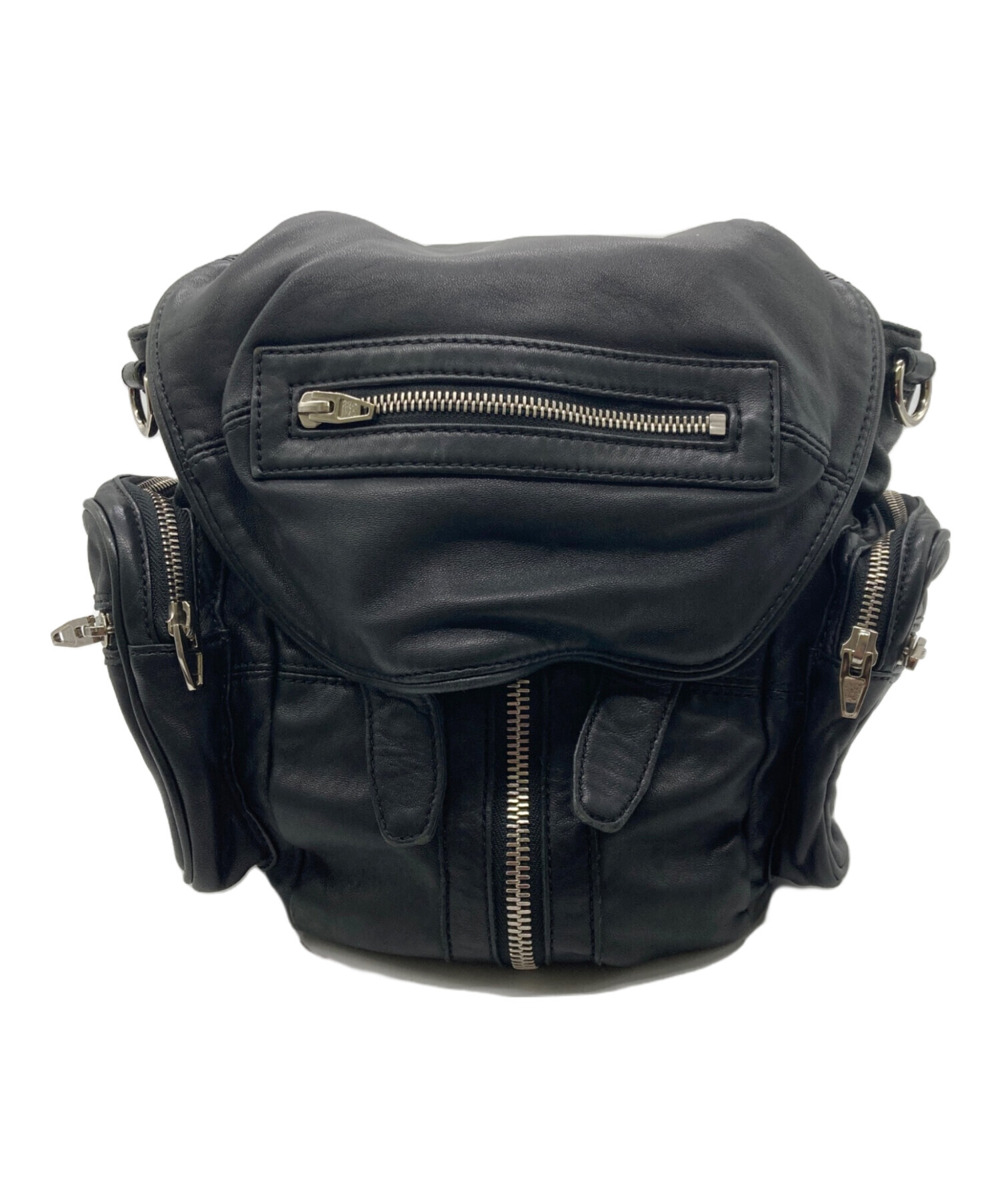 【定番】 アレキサンダーワン リュック ラムレザー 黒 ファスナー 3way 中古・古着通販】ALEXANDER WANG (アレキサンダーワン) 3WAYレザー