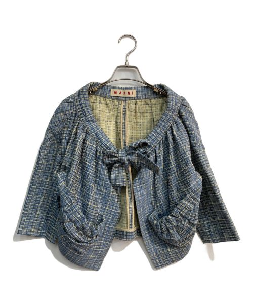 中古・古着通販】MARNI (マルニ) デザインジャケット ブルー サイズ:38