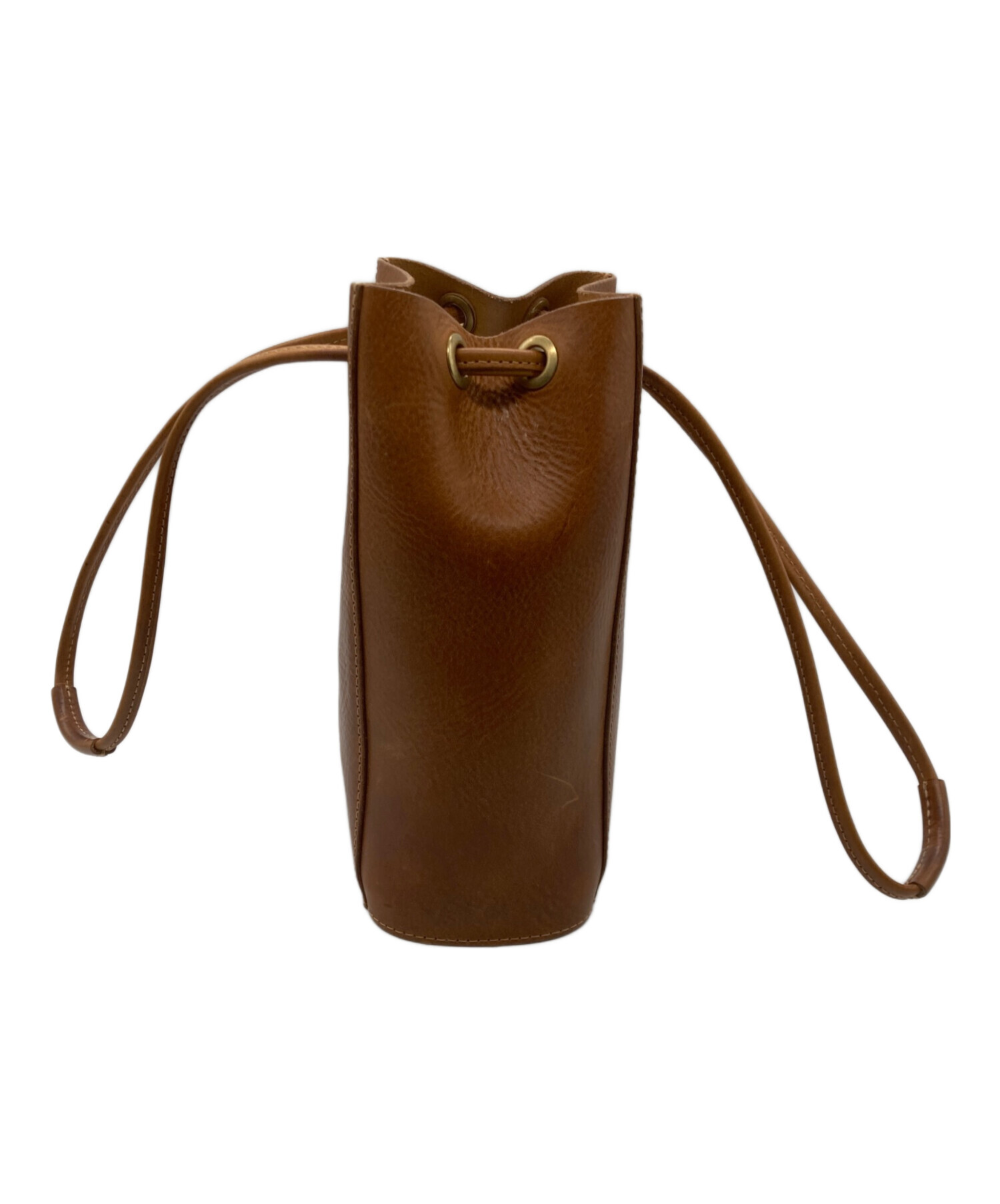 中古・古着通販】ibona (イボーナ) テトラ巾着バッグ ブラウン